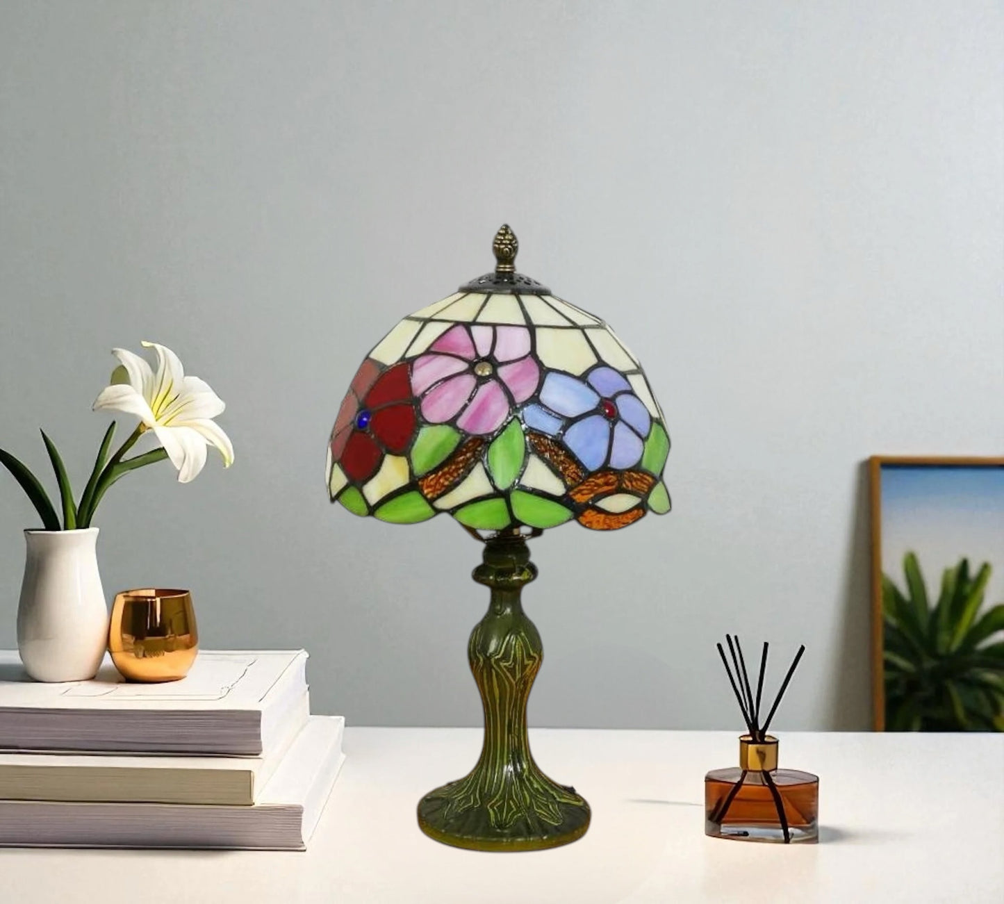 CDH 10" Tiffany Table Lamp with 20cm Shade (11002SY)