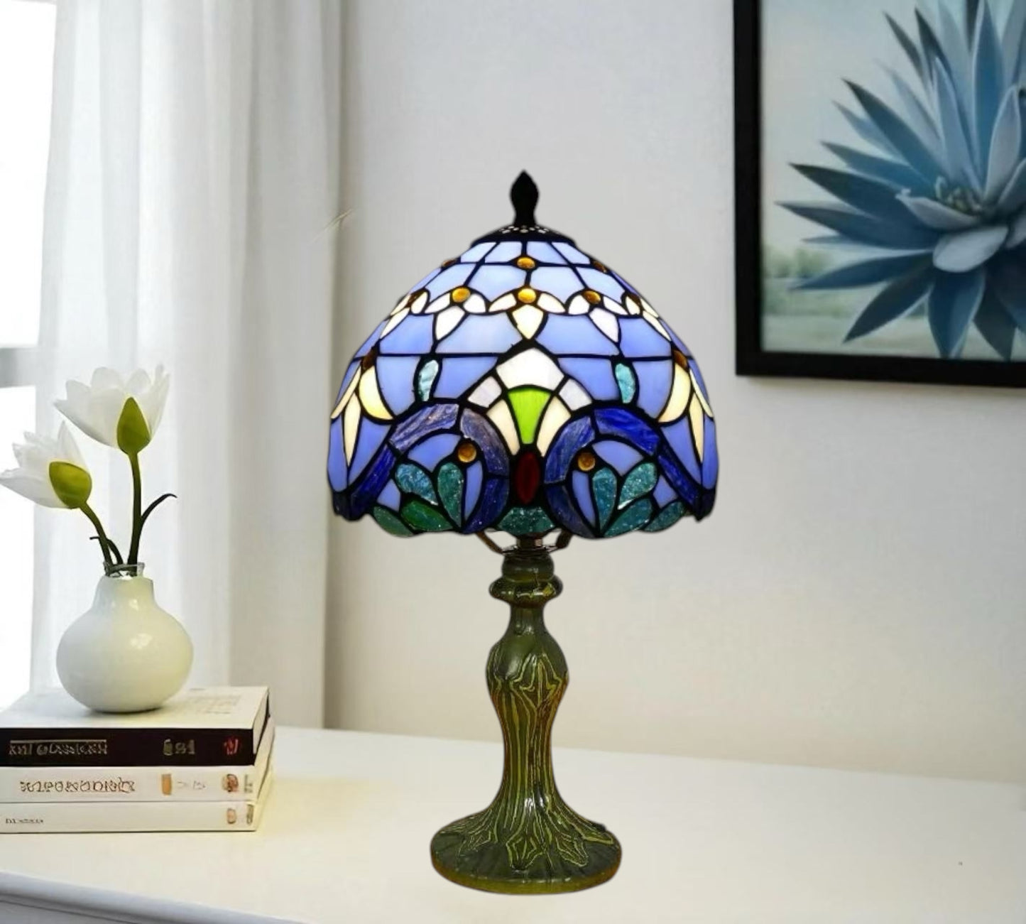 CDH 10" Tiffany Table Lamp with 20cm Shade (15008S)