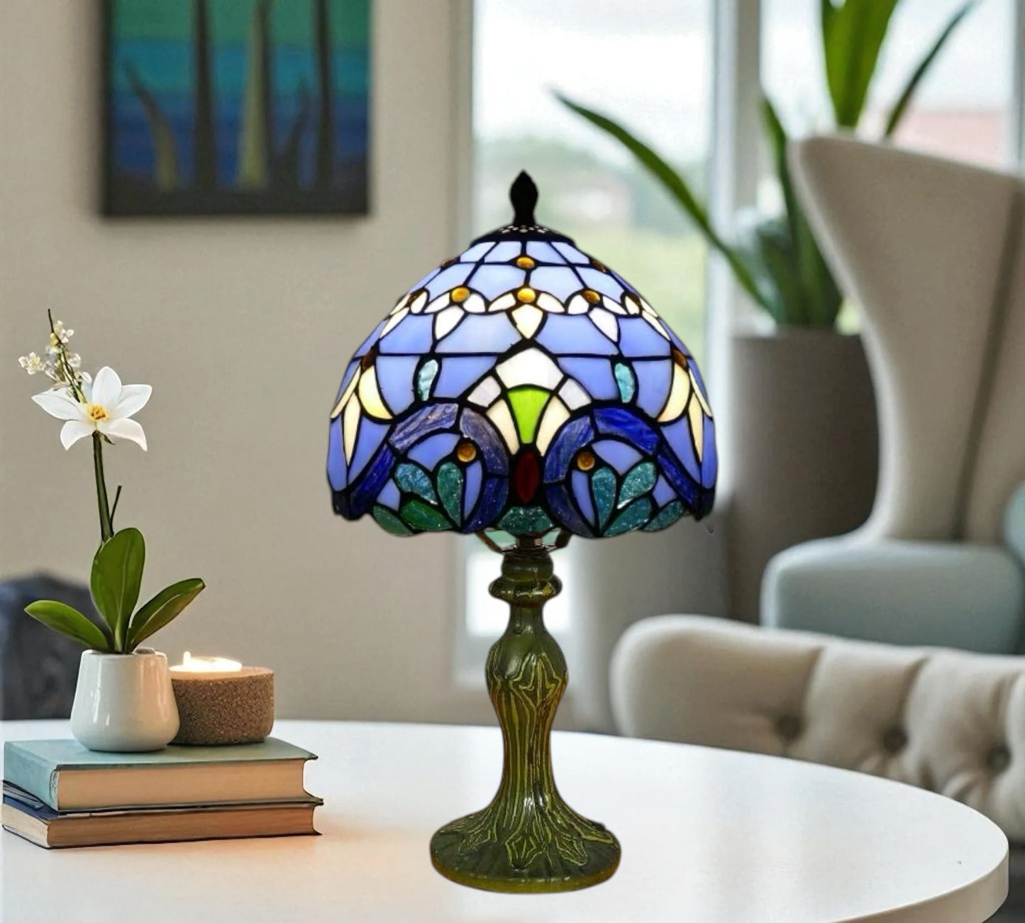 CDH 10" Tiffany Table Lamp with 20cm Shade (15008S)