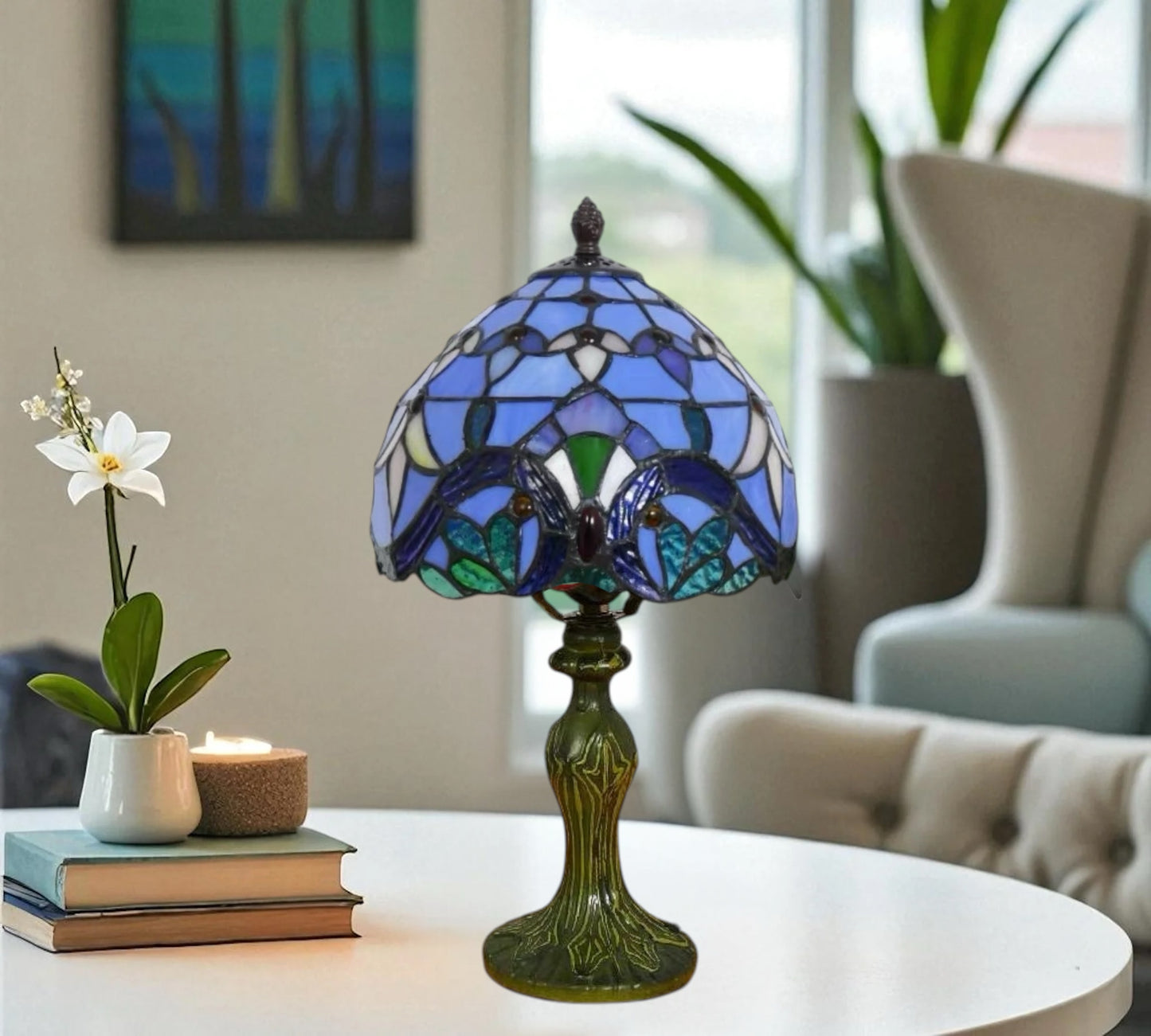 CDH 10" Tiffany Table Lamp with 20cm Shade (15008S)