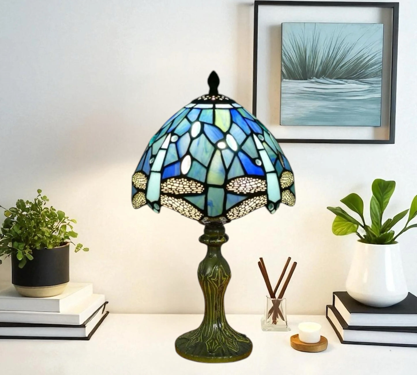 CDH 10" Tiffany Table Lamp with 20cm Shade (12062BS)
