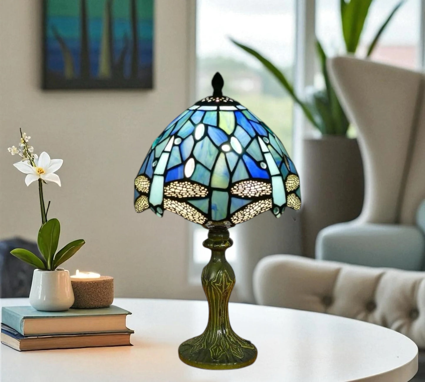 CDH 10" Tiffany Table Lamp with 20cm Shade (12062BS)