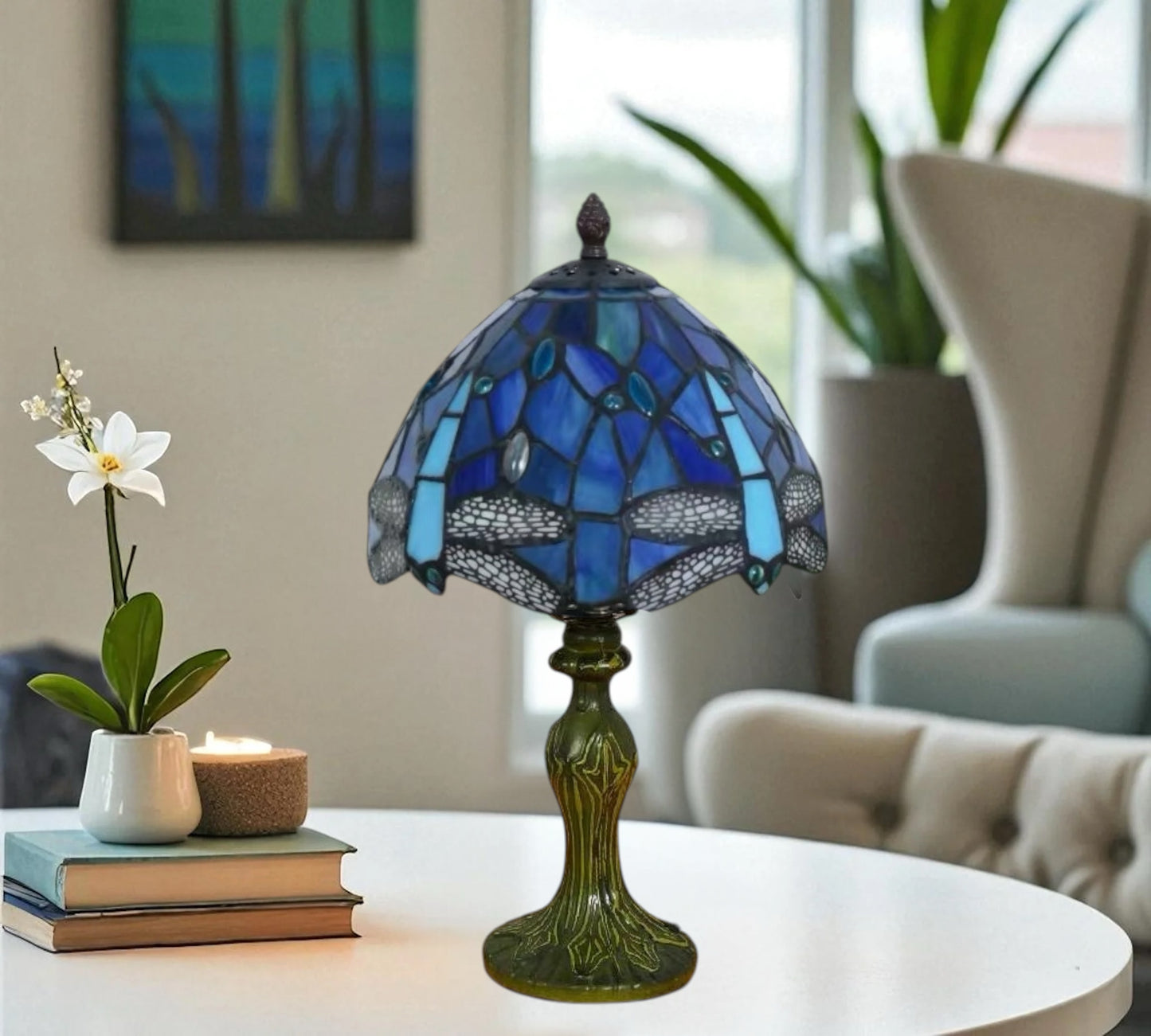 CDH 10" Tiffany Table Lamp with 20cm Shade (12062BS)