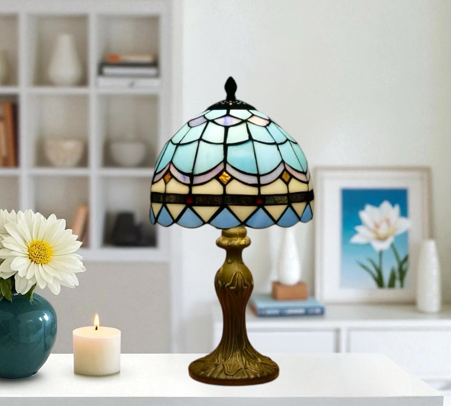 CDH 10" Tiffany Table Lamp with 20cm Shade (12101S)