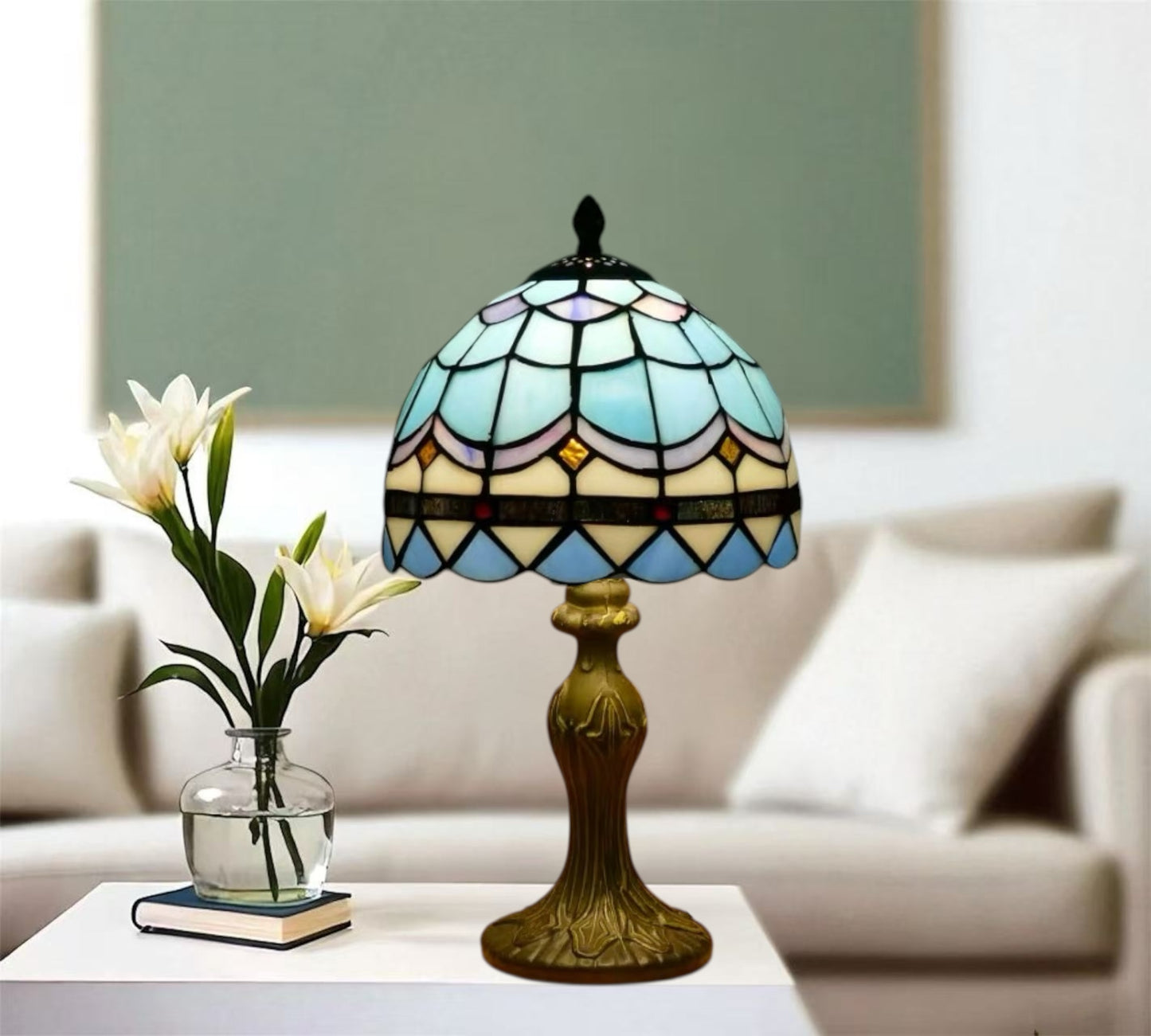 CDH 10" Tiffany Table Lamp with 20cm Shade (12101S)