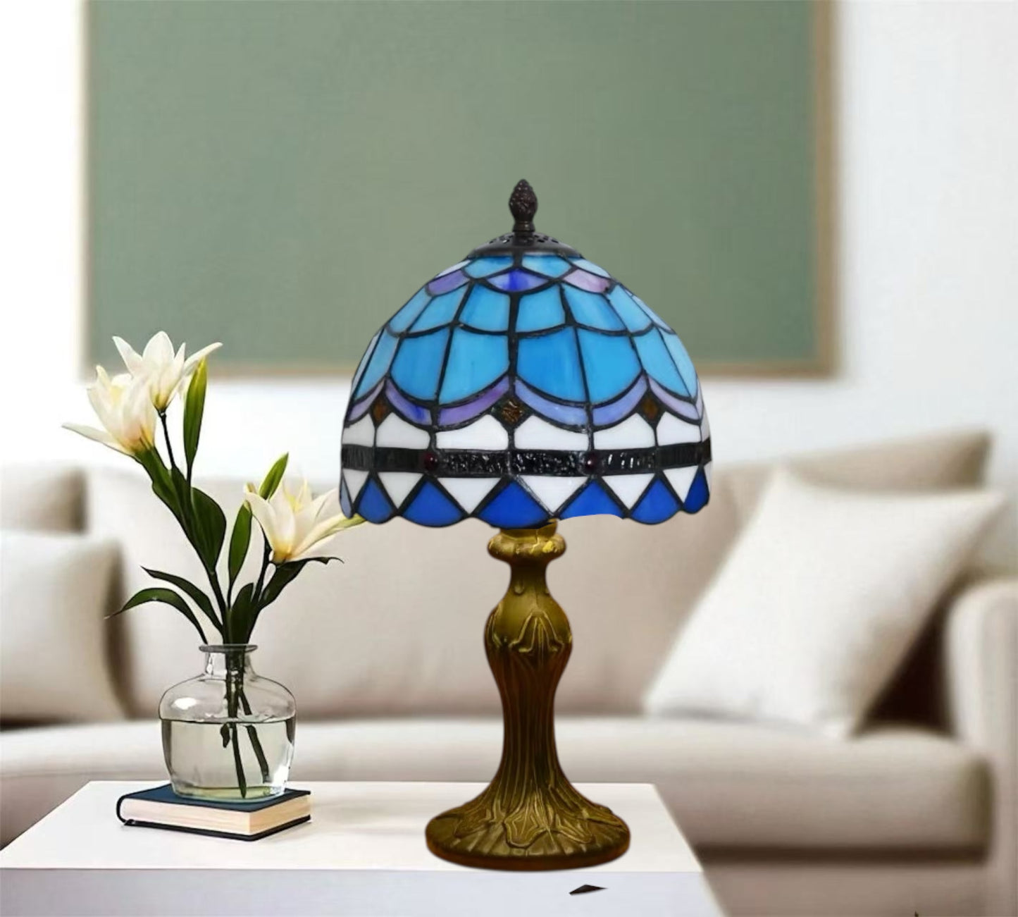 CDH 10" Tiffany Table Lamp with 20cm Shade (12101S)