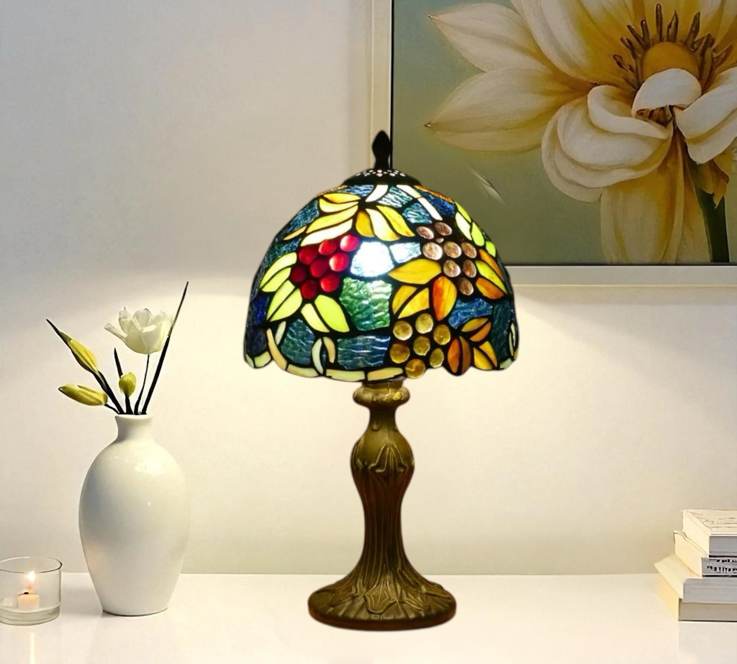 CDH 10" Tiffany Table Lamp with 20cm Shade (12099S)