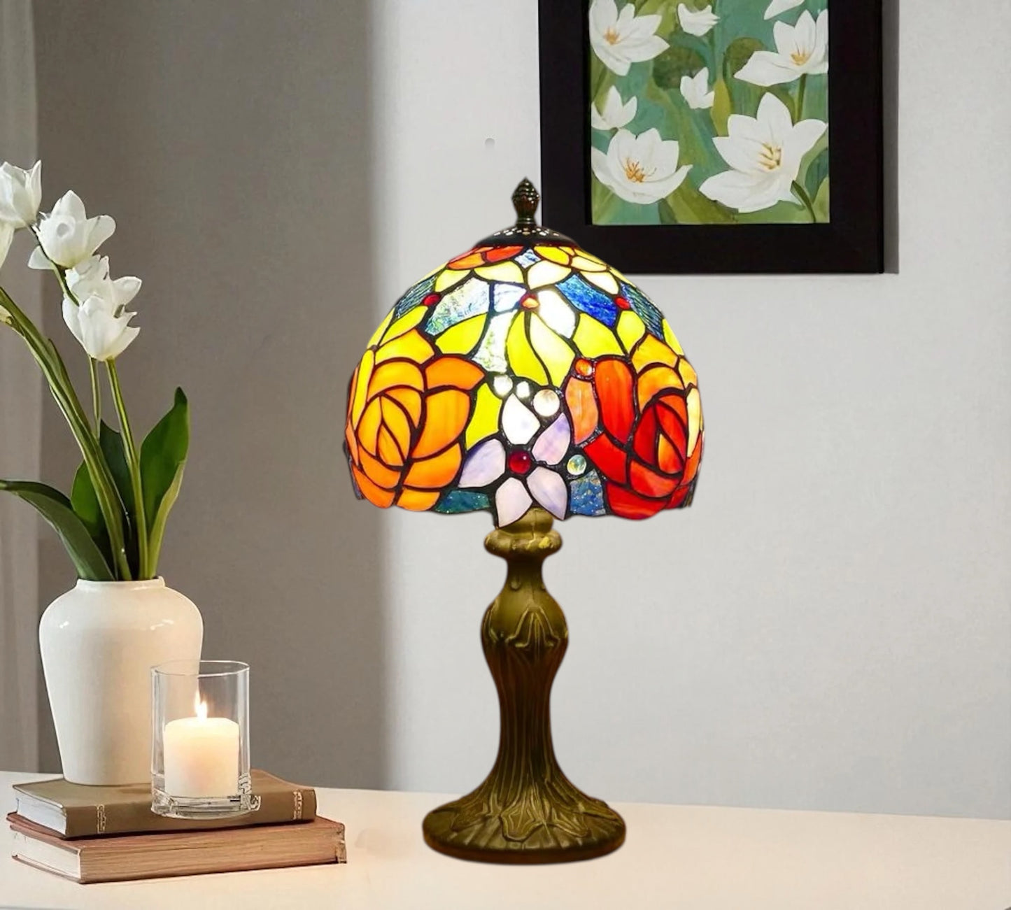 CDH 10" Tiffany Table Lamp with 20cm Shade (100163)