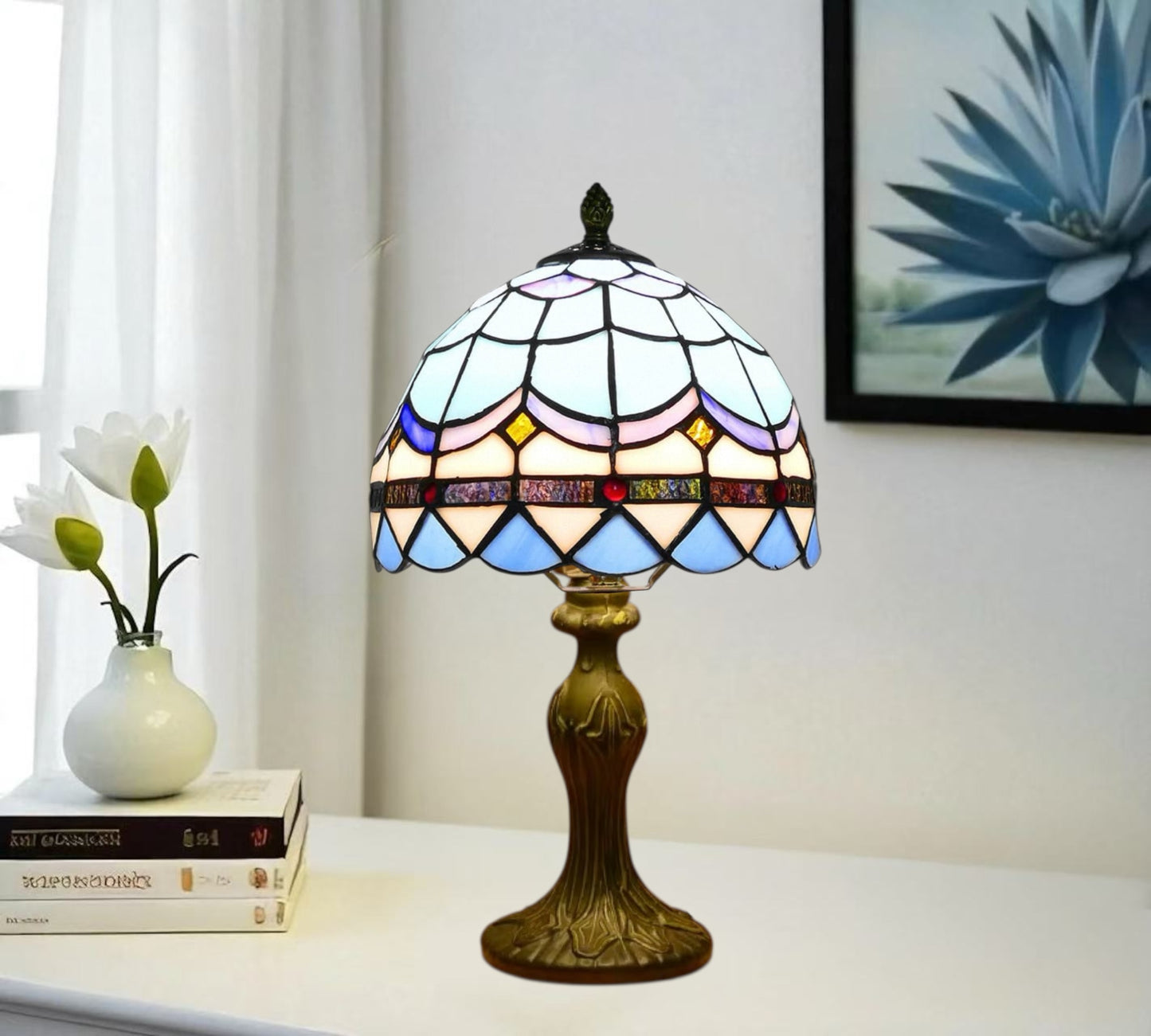 CDH 10" Tiffany Table Lamp with 20cm Shade (12101S)