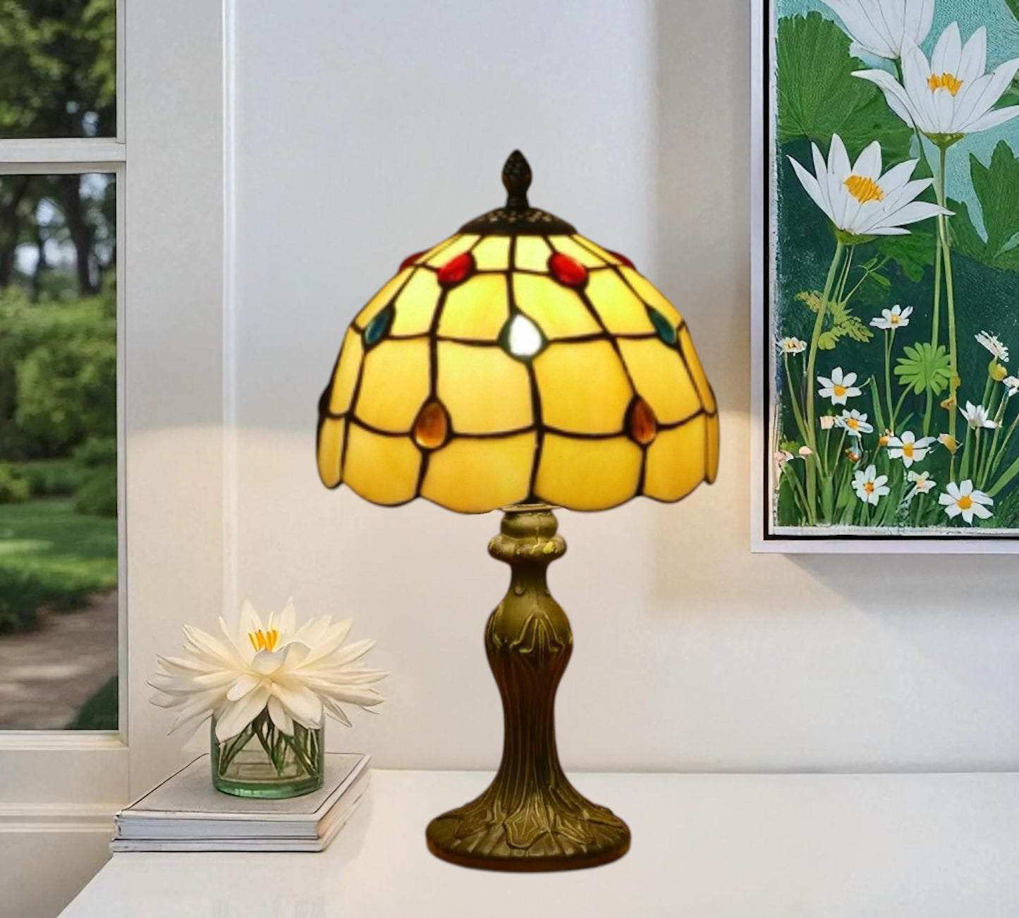 CDH 10" Tiffany Table Lamp with 20cm Shade (12013S)