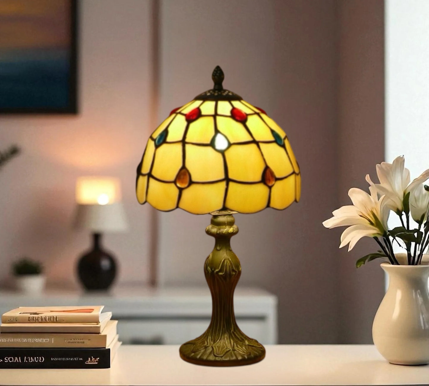 CDH 10" Tiffany Table Lamp with 20cm Shade (12013S)