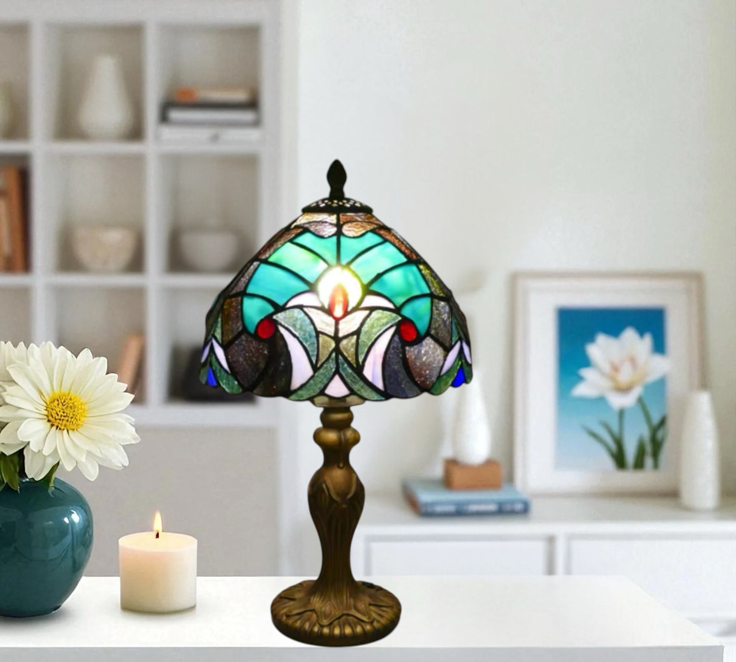 CDH 10" Tiffany Table Lamp with 20cm Shade (12103S)