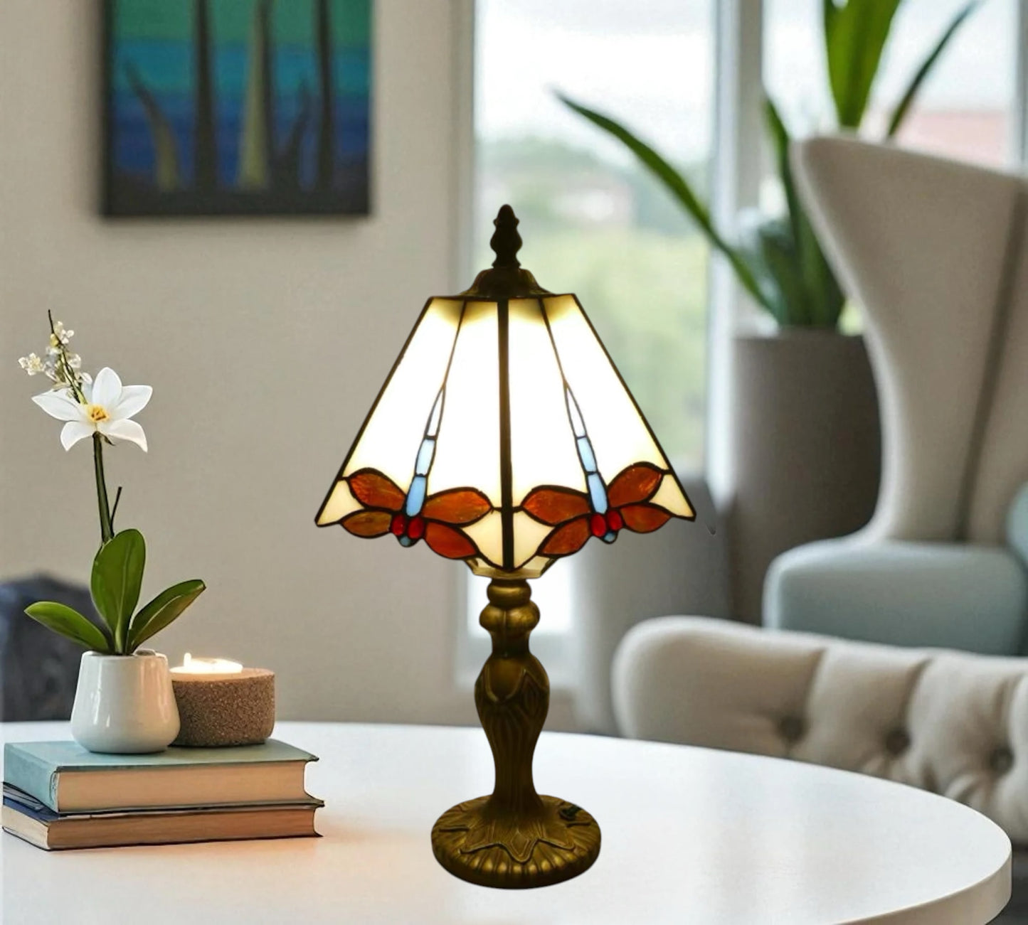 CDH 10" Tiffany Table Lamp with 20cm Shade (26014S)