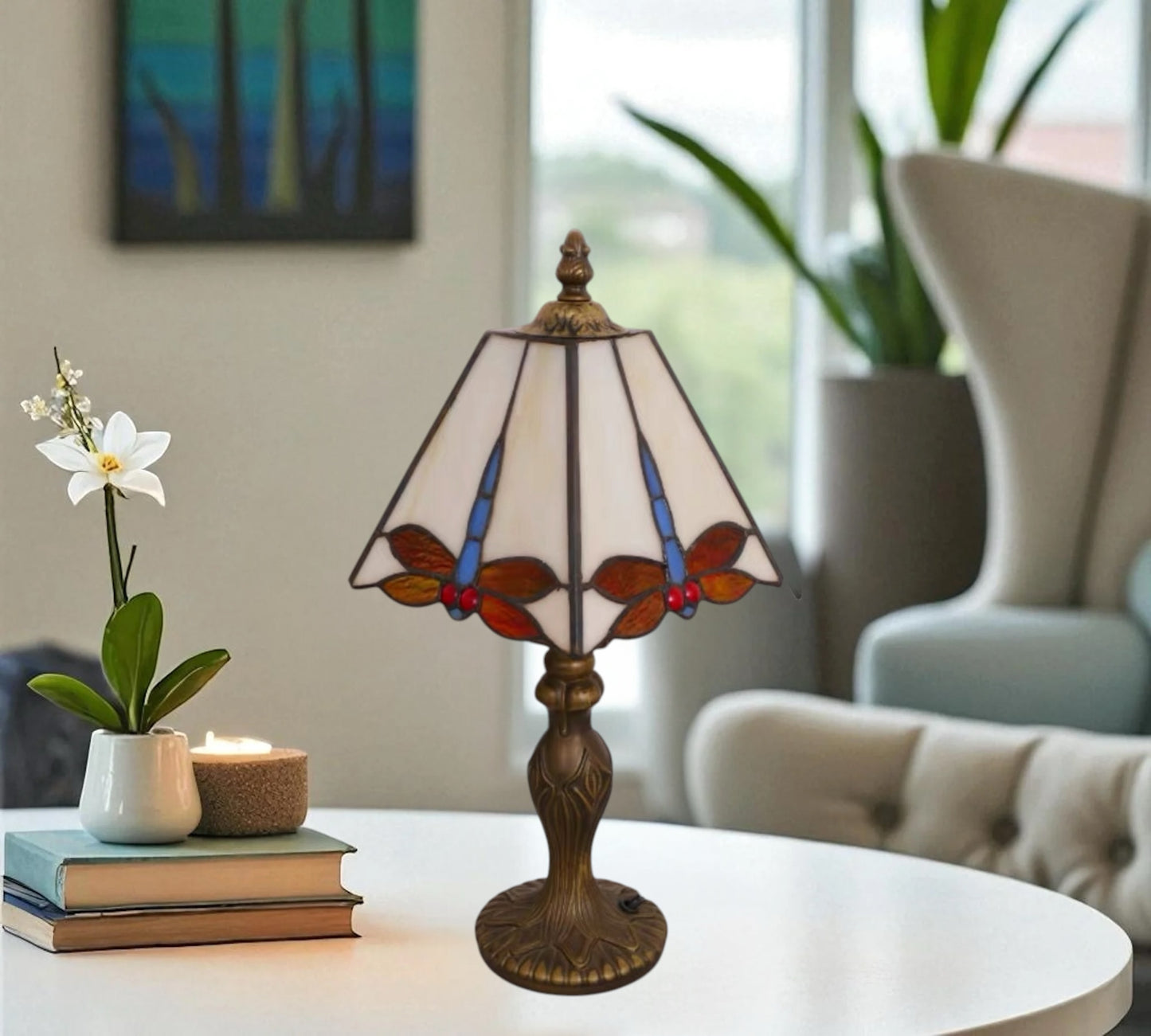 CDH 10" Tiffany Table Lamp with 20cm Shade (26014S)
