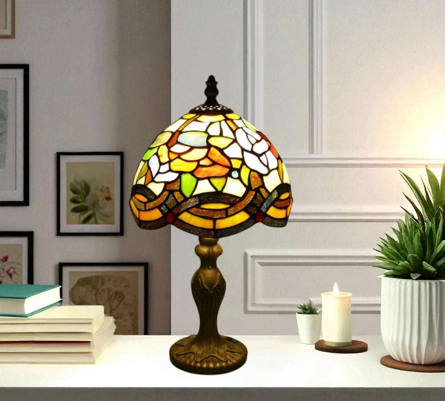 CDH 10" Tiffany Table Lamp with 20cm Shade (15002S)