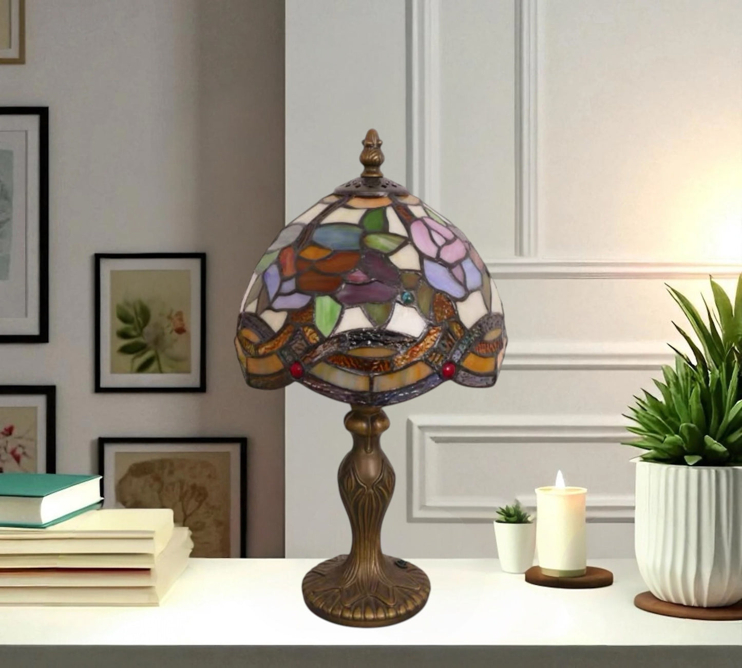 CDH 10" Tiffany Table Lamp with 20cm Shade (15002S)