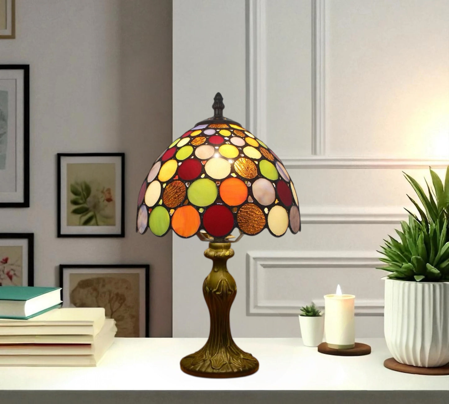 CDH 10" Tiffany Table Lamp with 20cm Shade (12111S)