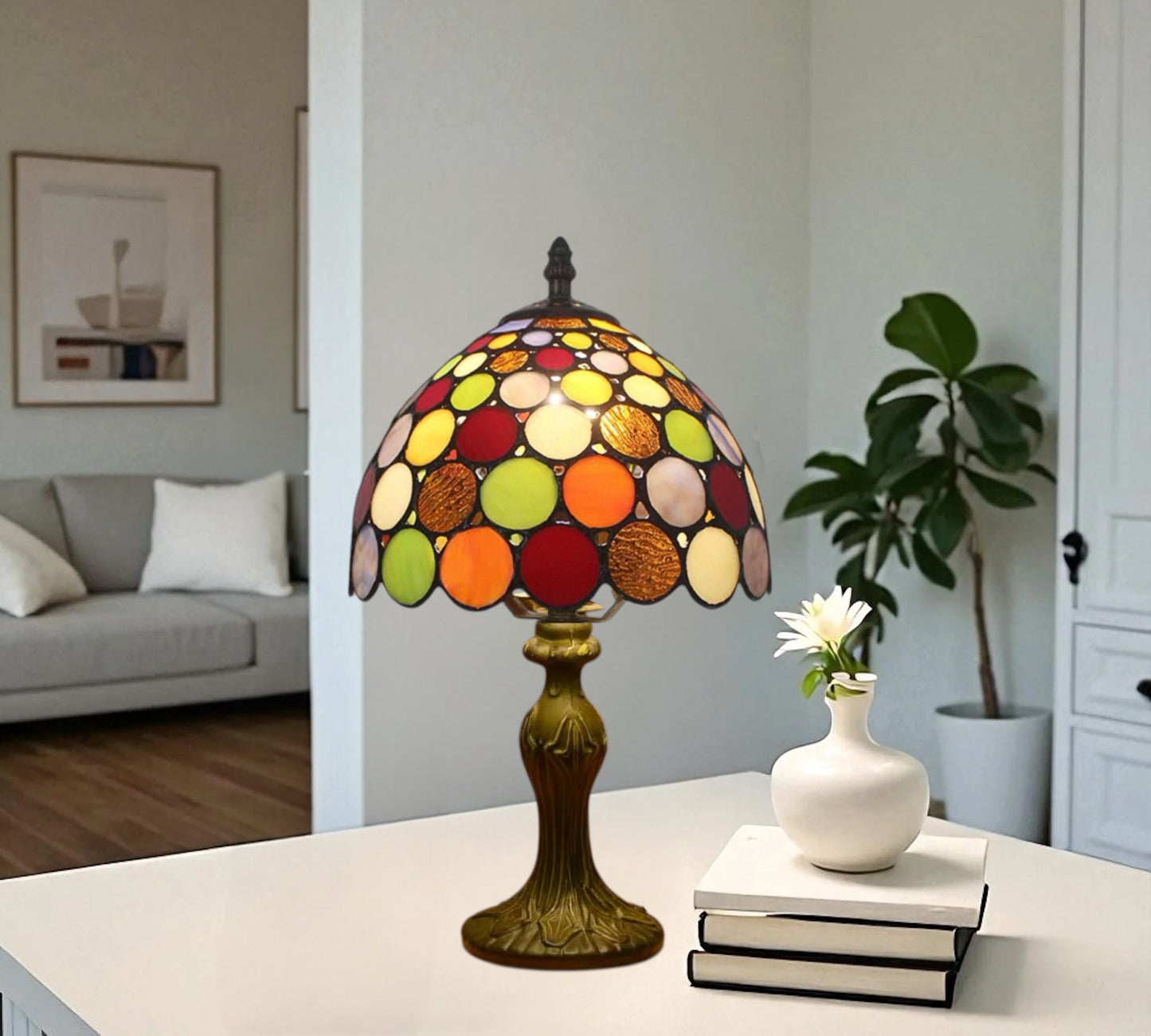 CDH 10" Tiffany Table Lamp with 20cm Shade (12111S)