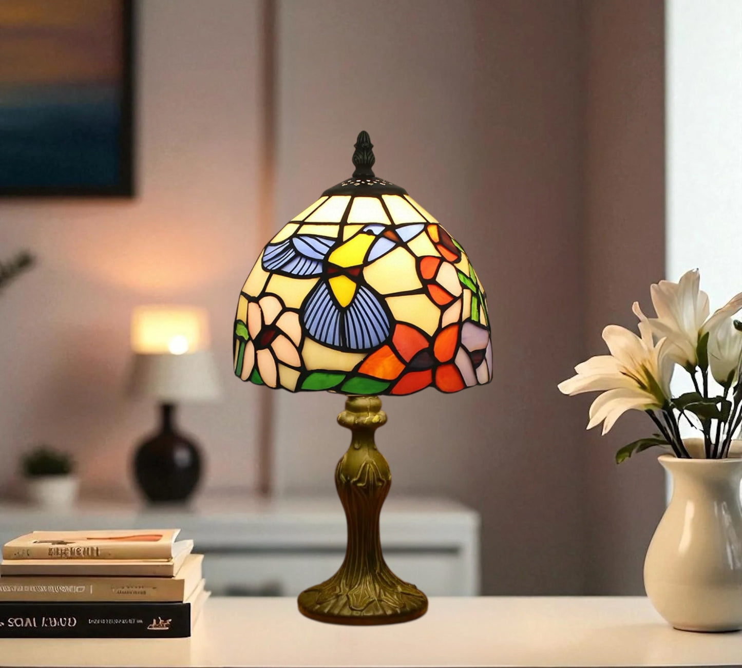 CDH 10" Tiffany Table Lamp with 20cm Shade (12112S)