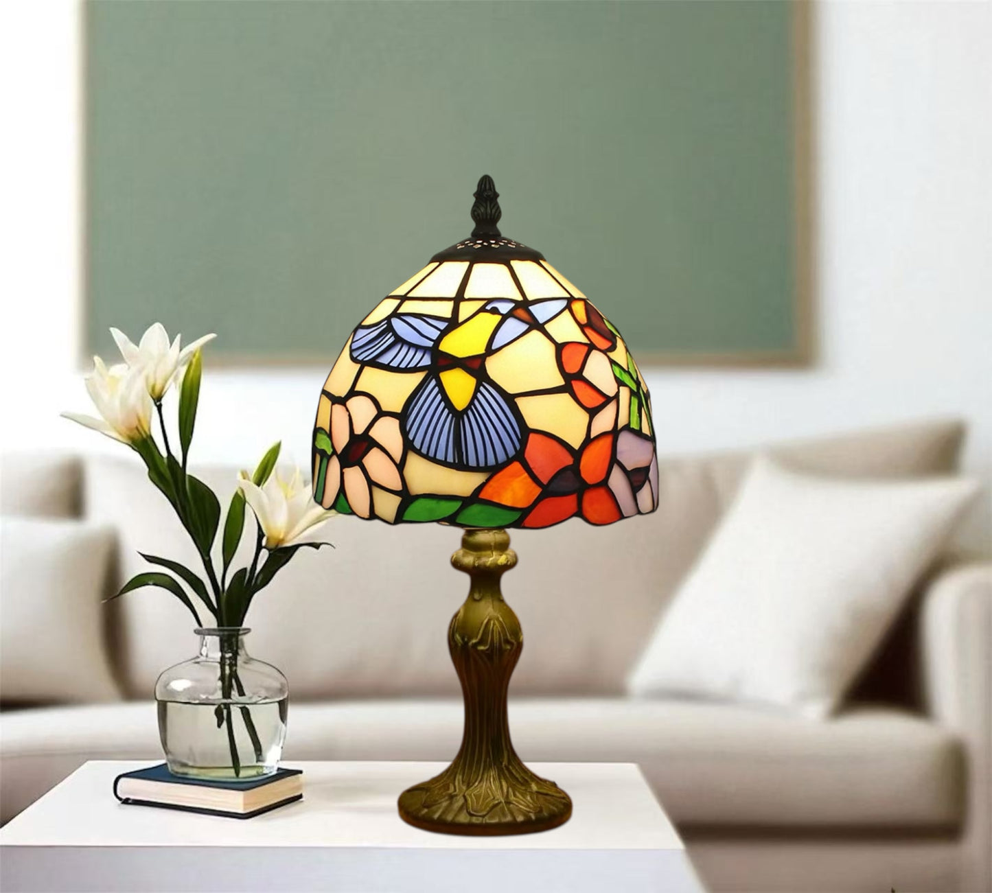 CDH 10" Tiffany Table Lamp with 20cm Shade (12112S)