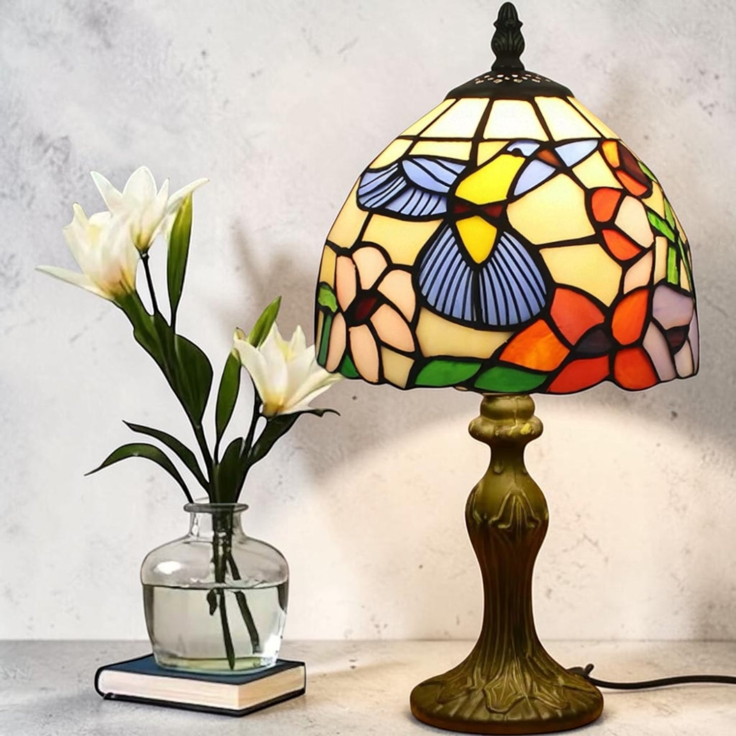 CDH 10" Tiffany Table Lamp with 20cm Shade (12112S)