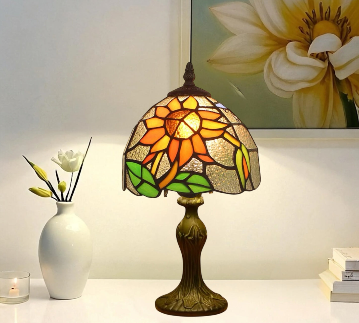 CDH 10" Tiffany Table Lamp with 20cm Shade (12068ST)