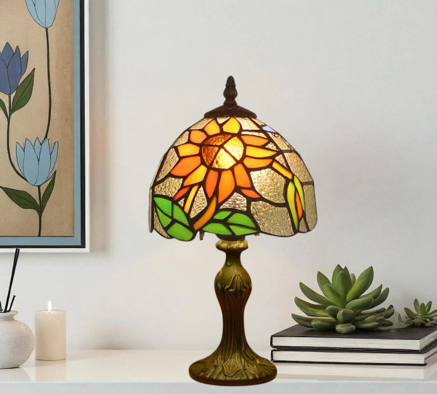CDH 10" Tiffany Table Lamp with 20cm Shade (12068ST)