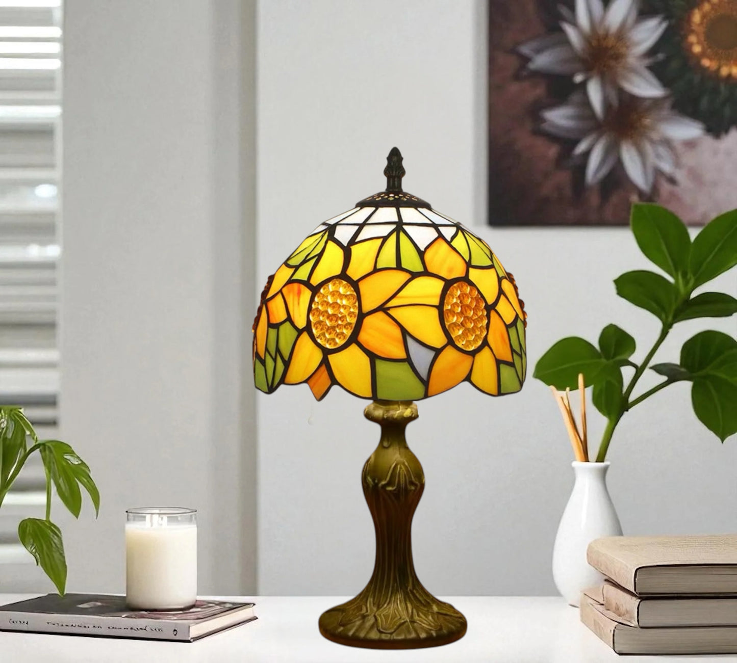 CDH 10" Tiffany Table Lamp with 20cm Shade (12068SY)