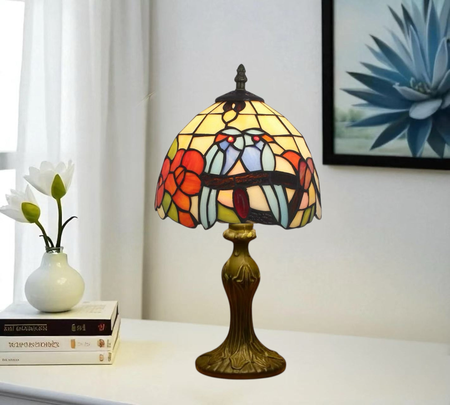 CDH 10" Tiffany Table Lamp with 20cm Shade (12064S)