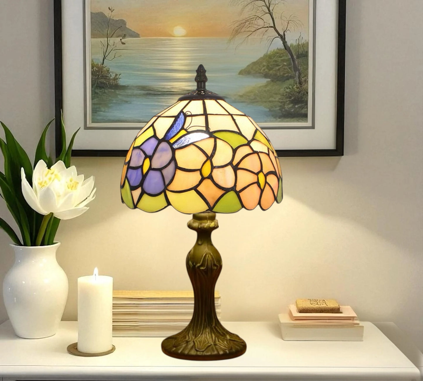 CDH 10" Tiffany Table Lamp with 20cm Shade (12704S)