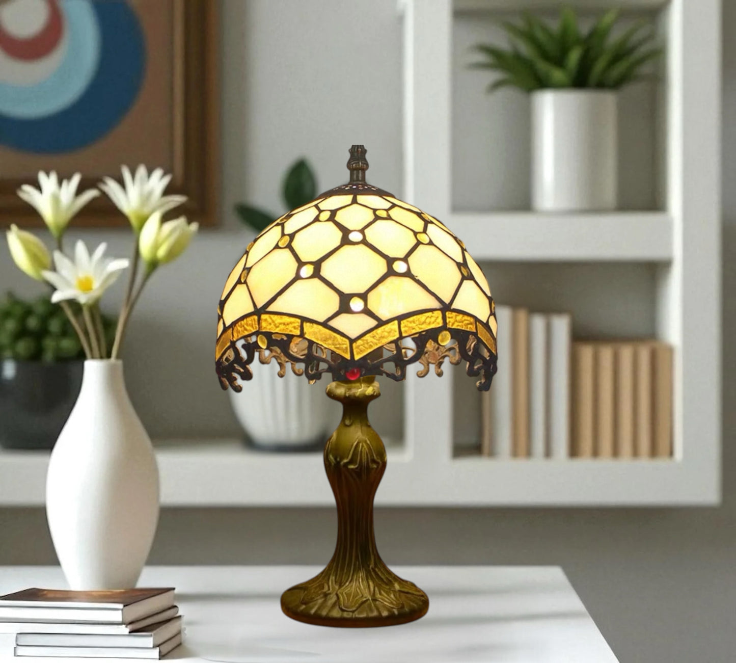 CDH 10" Tiffany Table Lamp with 20cm Shade (12010S)