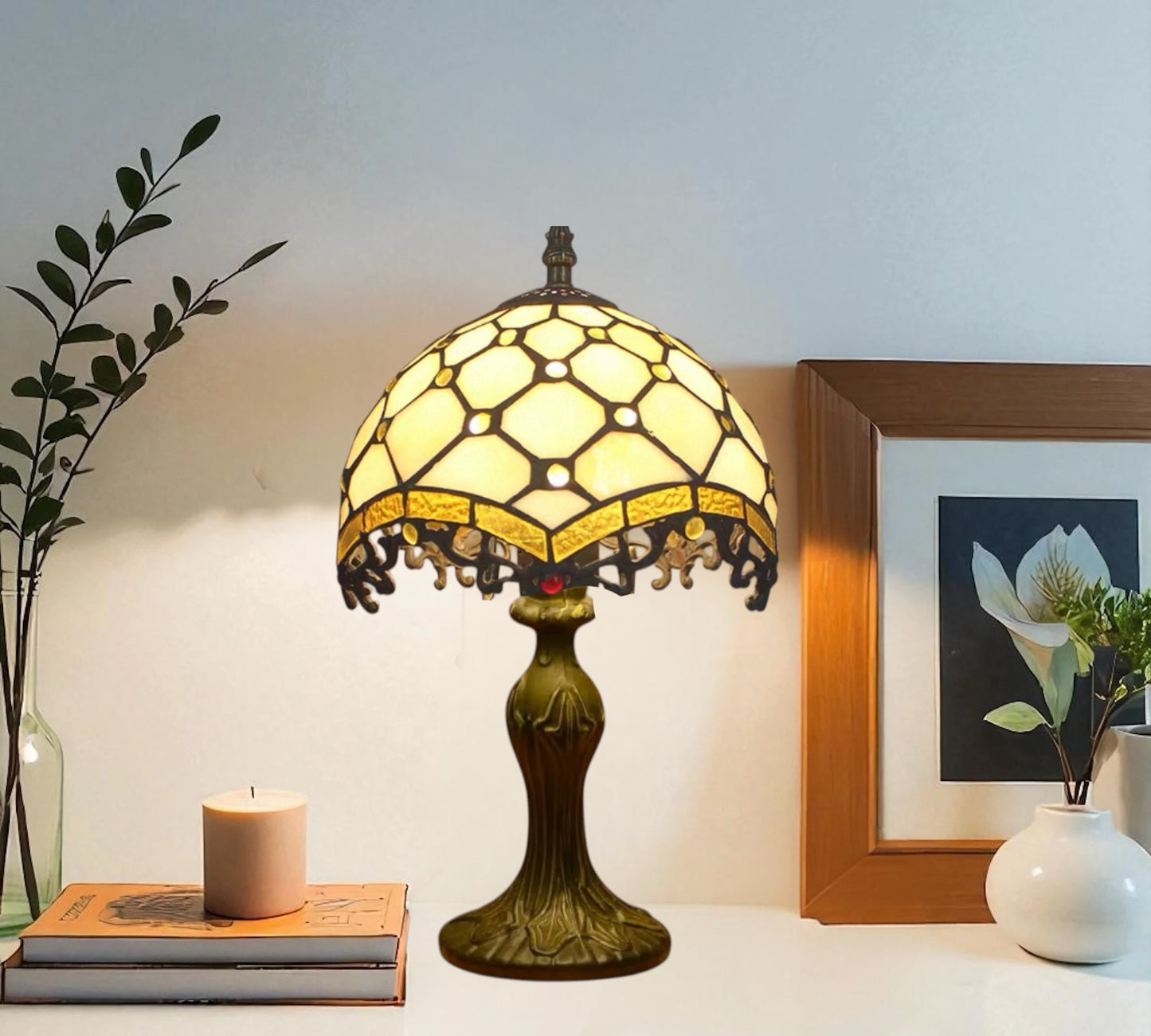 CDH 10" Tiffany Table Lamp with 20cm Shade (12010S)