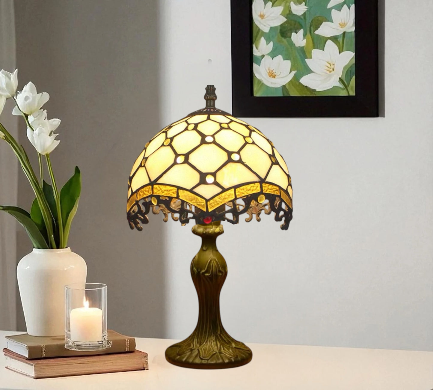 CDH 10" Tiffany Table Lamp with 20cm Shade (12010S)