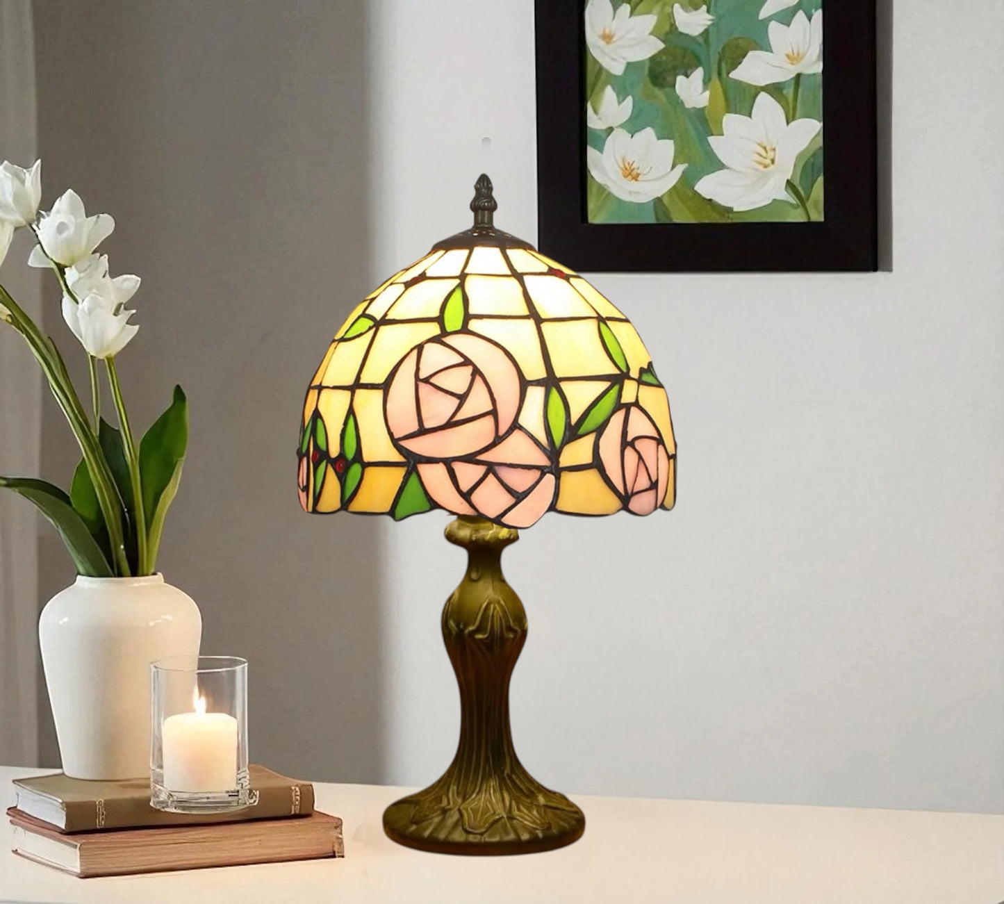CDH 10" Tiffany Table Lamp with 20cm Shade (11004S)