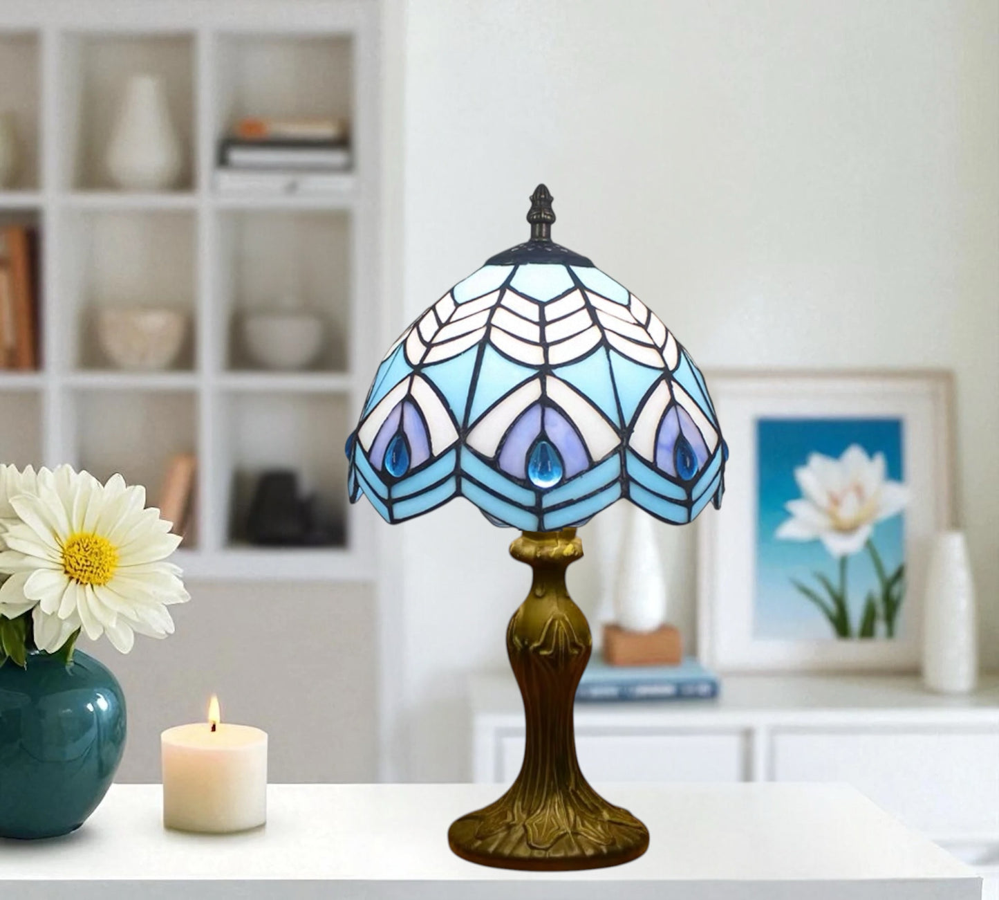 CDH 10" Tiffany Table Lamp with 20cm Shade (15036S)