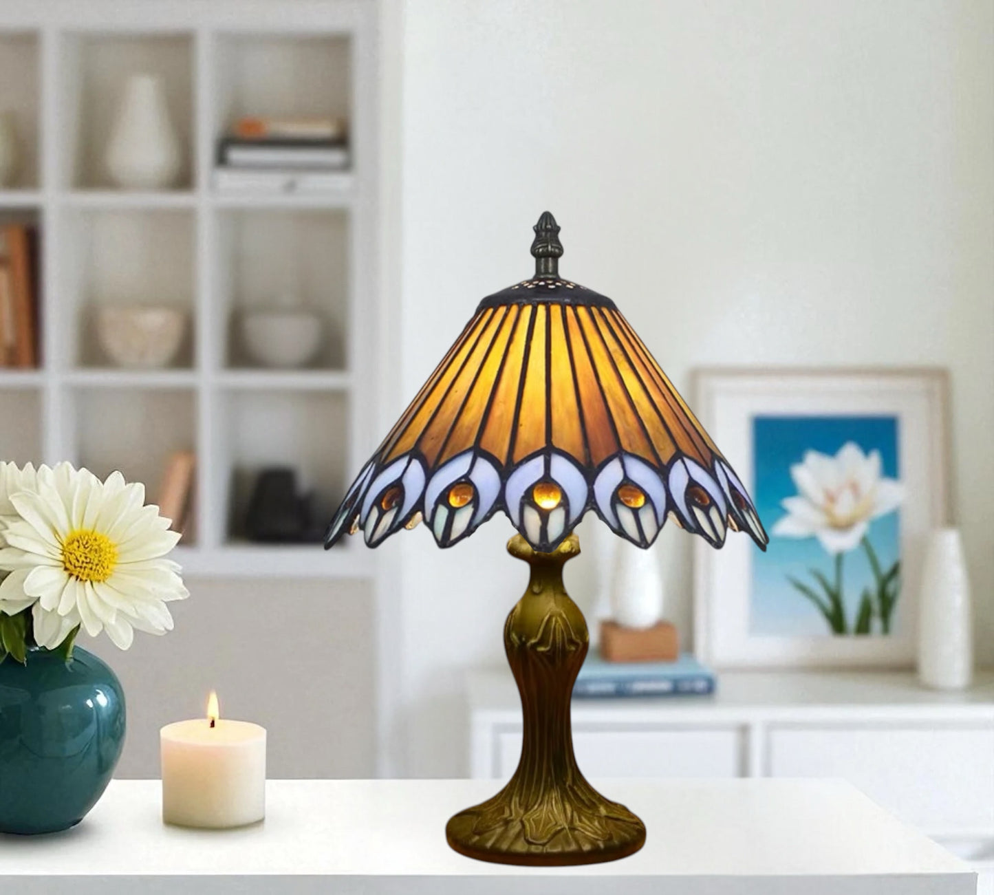 CDH 10" Tiffany Table Lamp with 20cm Shade (12113S)