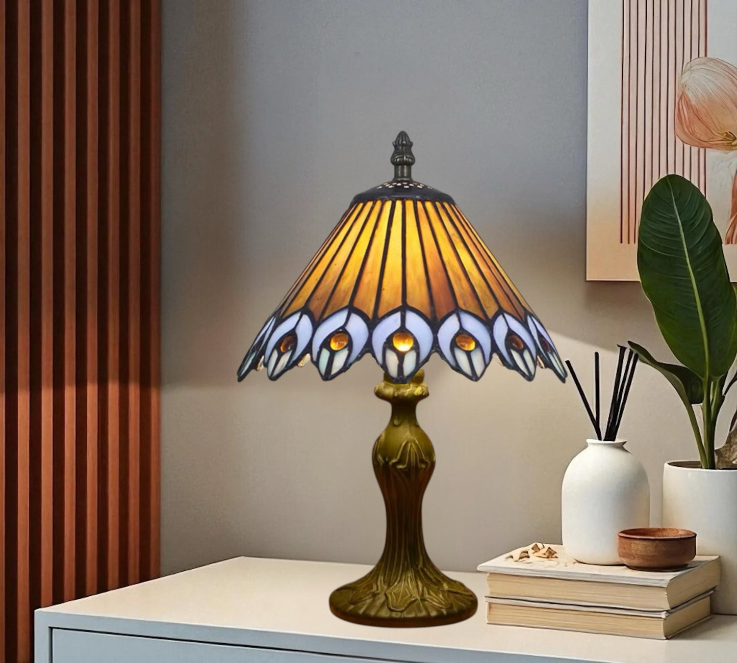 CDH 10" Tiffany Table Lamp with 20cm Shade (12113S)