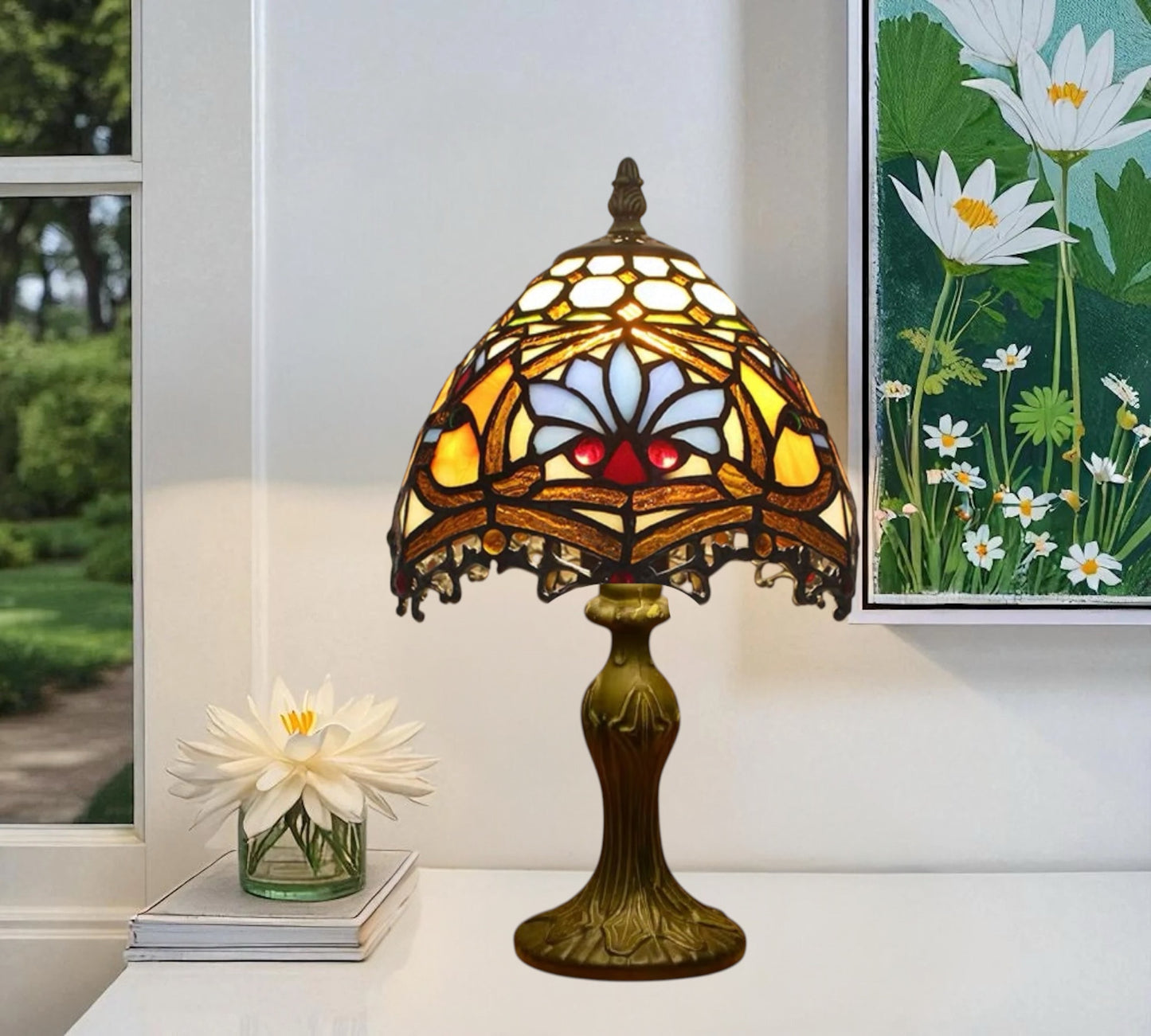 CDH 10" Tiffany Table Lamp with 20cm Shade (12011S)