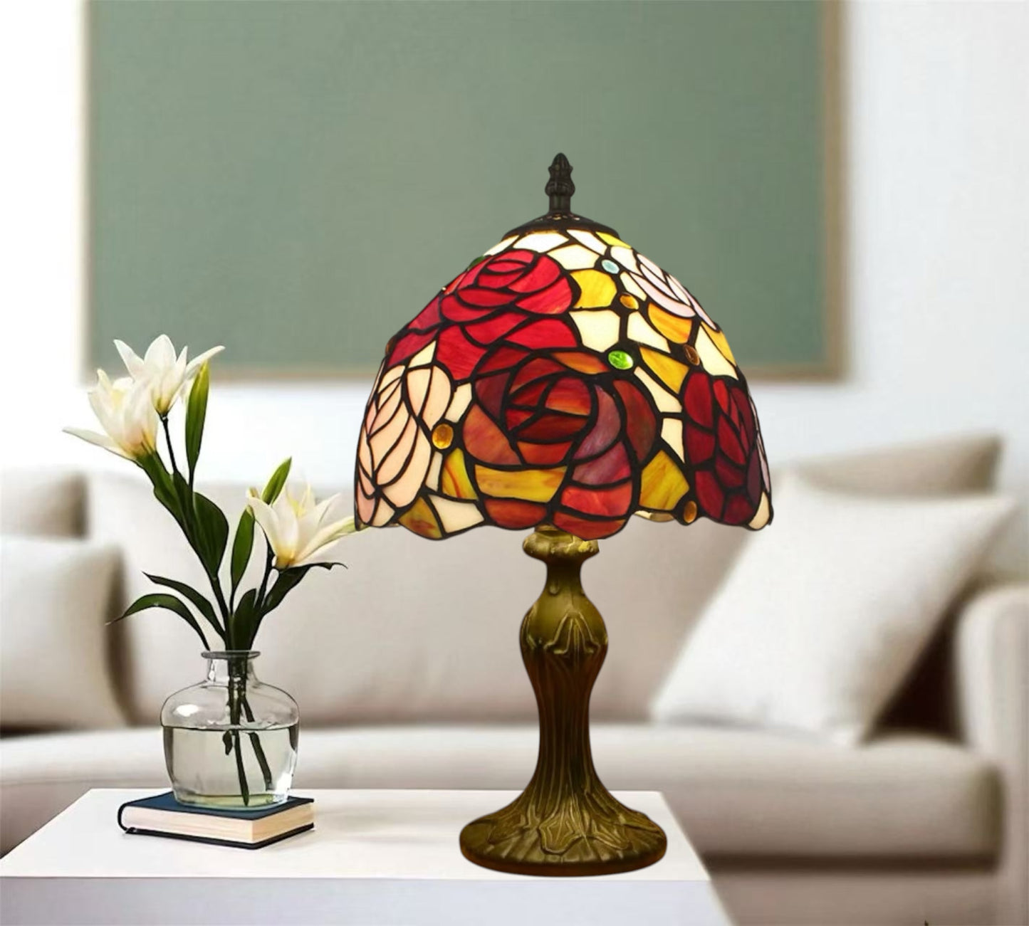 CDH 10" Tiffany Table Lamp with 20cm Shade (120114S)