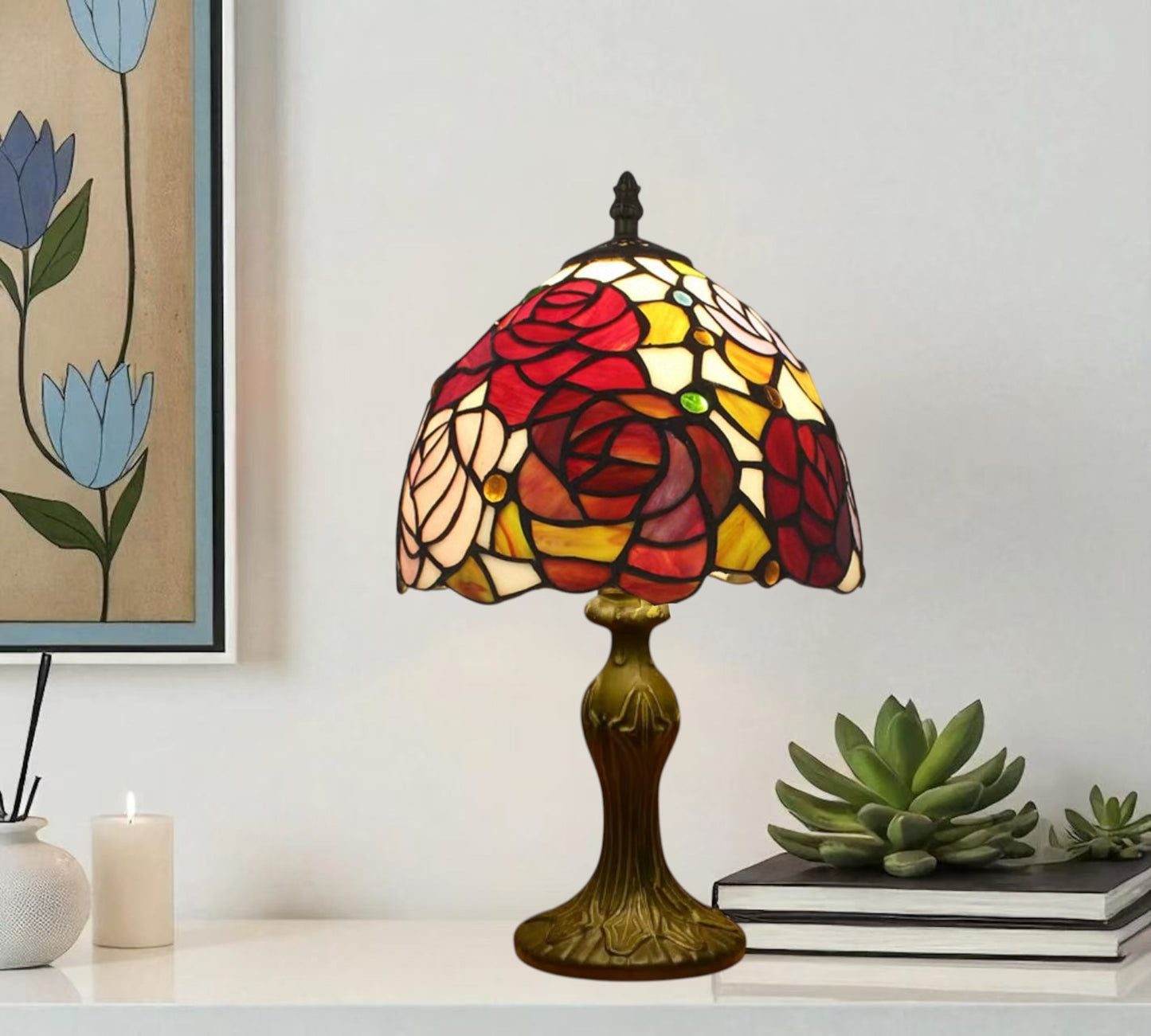 CDH 10" Tiffany Table Lamp with 20cm Shade (120114S)