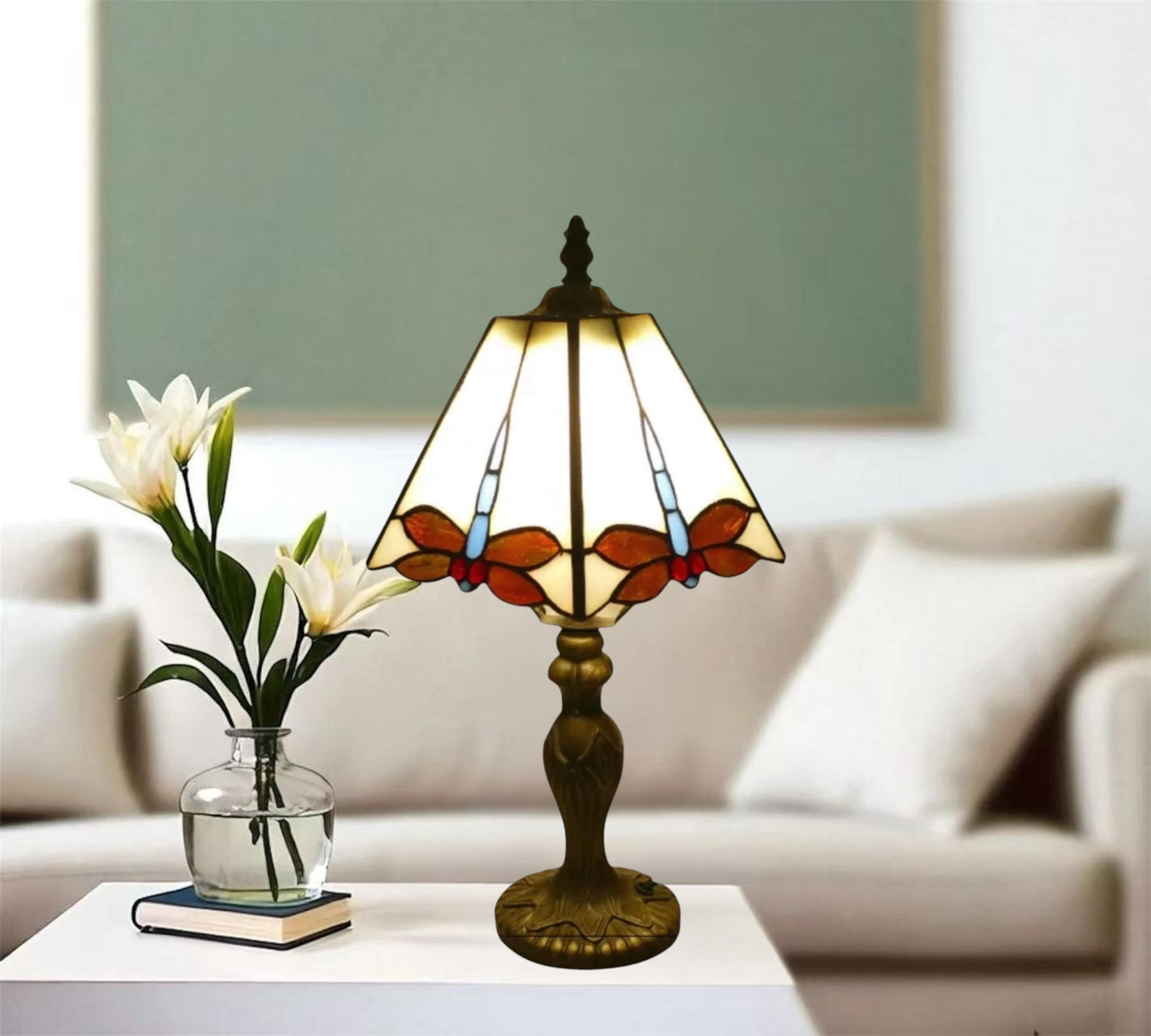 CDH 10" Tiffany Table Lamp with 20cm Shade (12304S)