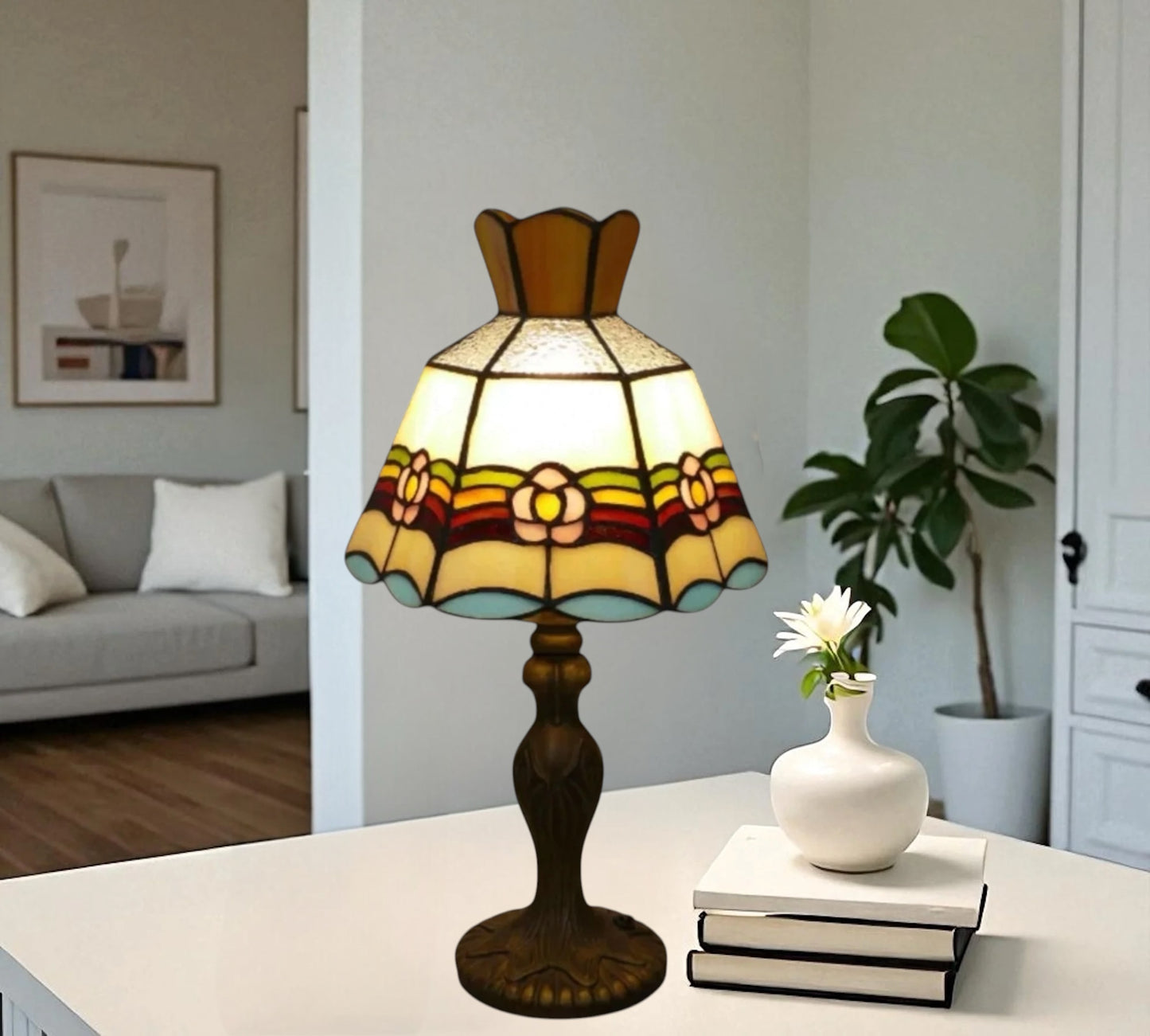CDH 10" Tiffany Table Lamp with 20cm Shade (12301S)