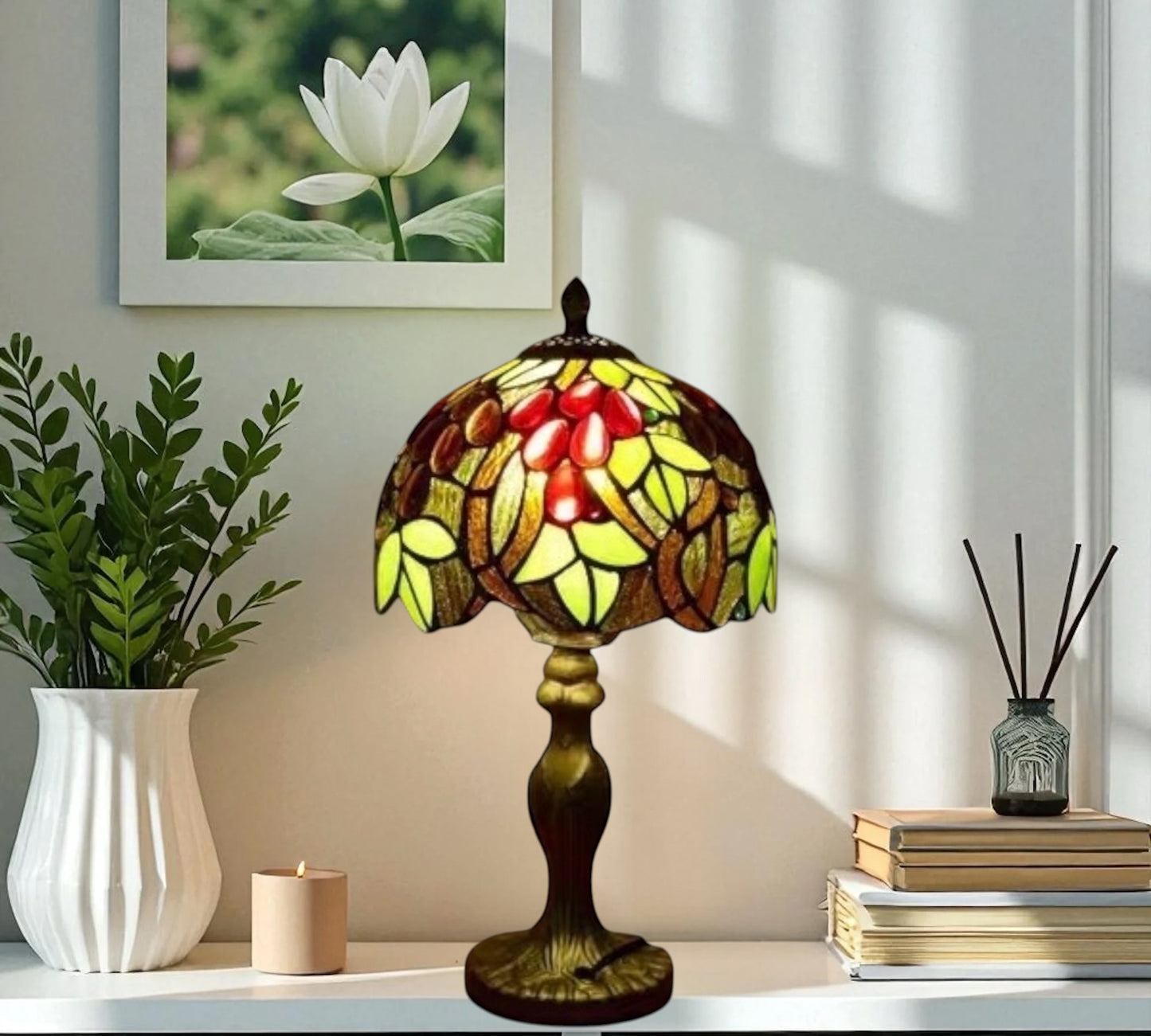 CDH 10" Tiffany Table Lamp with 20cm Shade (15001S)