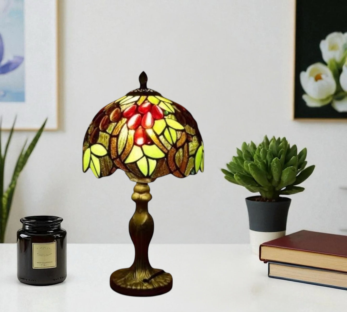 CDH 10" Tiffany Table Lamp with 20cm Shade (15001S)