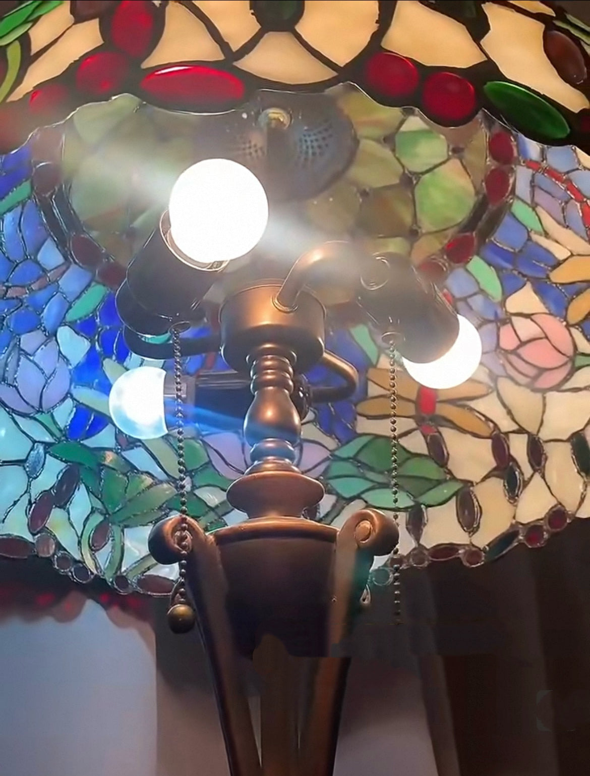 CDH Tiffany Floor Lamp Base 170cm high with 3 bulbs fittings (17005)