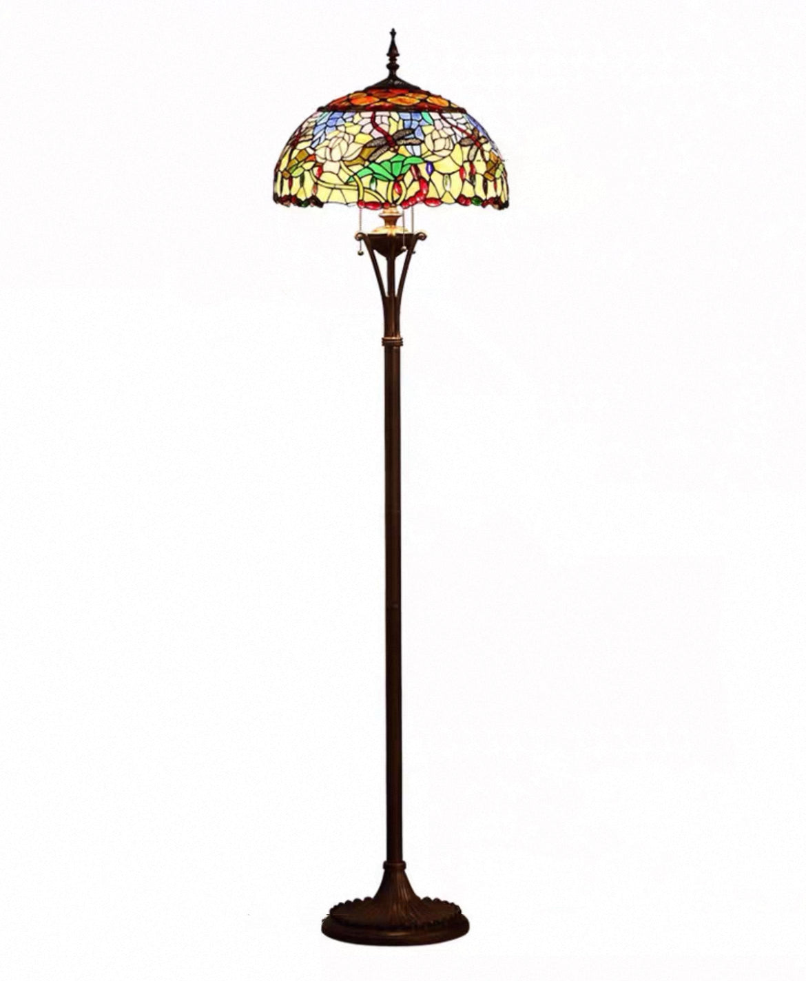 CDH Tiffany Floor Lamp Base 170cm high with 3 bulbs fittings (17005)