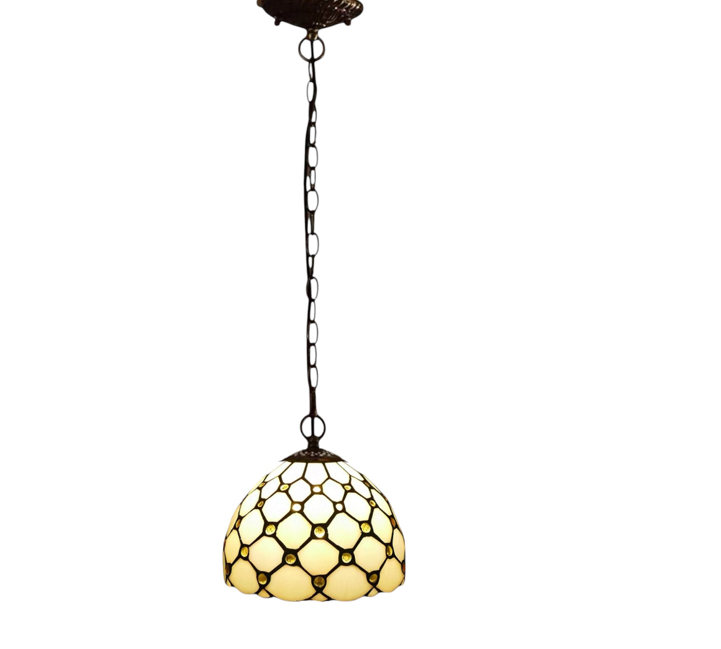 CDH 10" Tiffany Pendant Lamp with 20cm lamp shade (12021PSS)