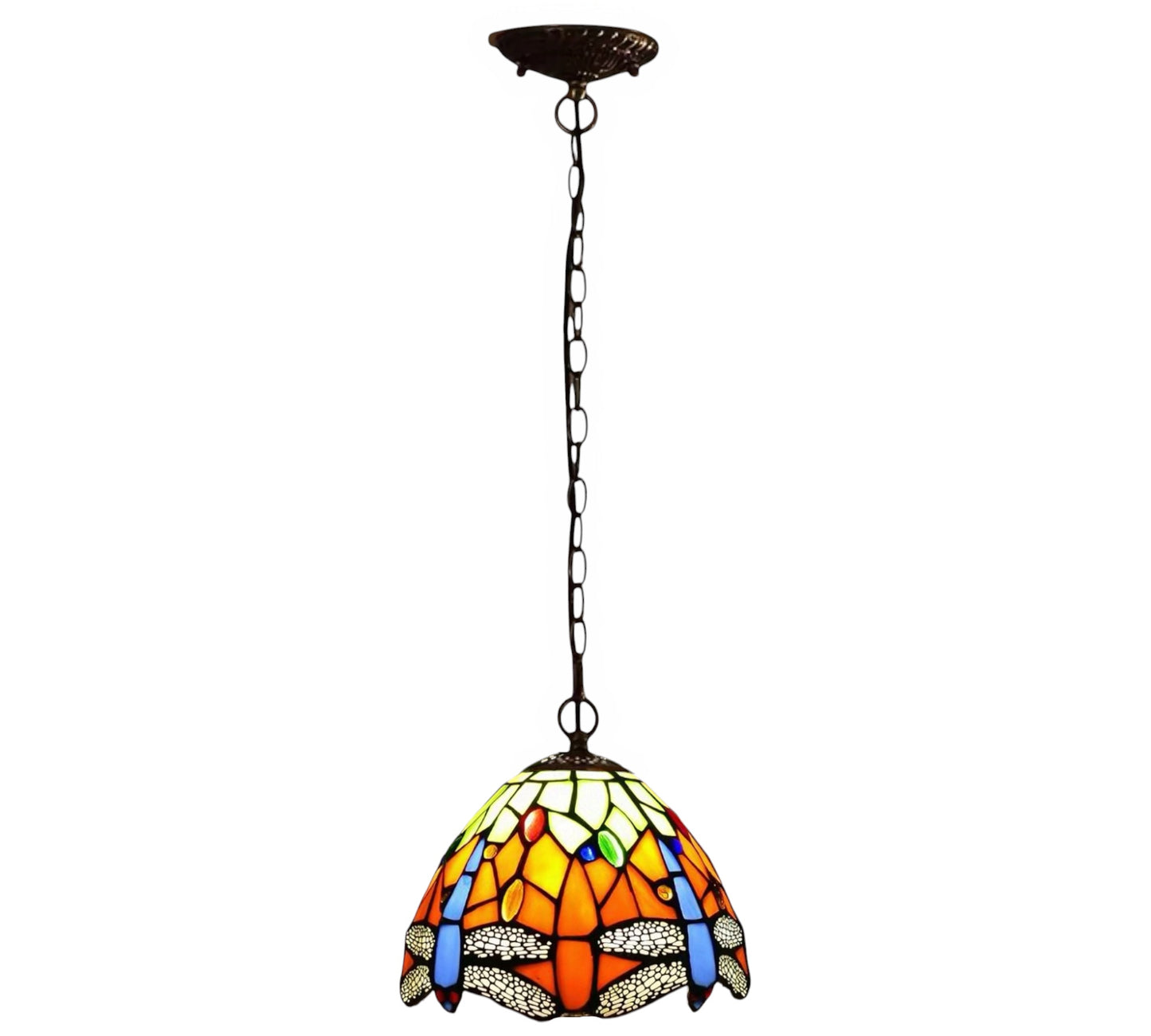 CDH 10" Tiffany Pendant Lamp with 20cm lamp shade (15005SPS)