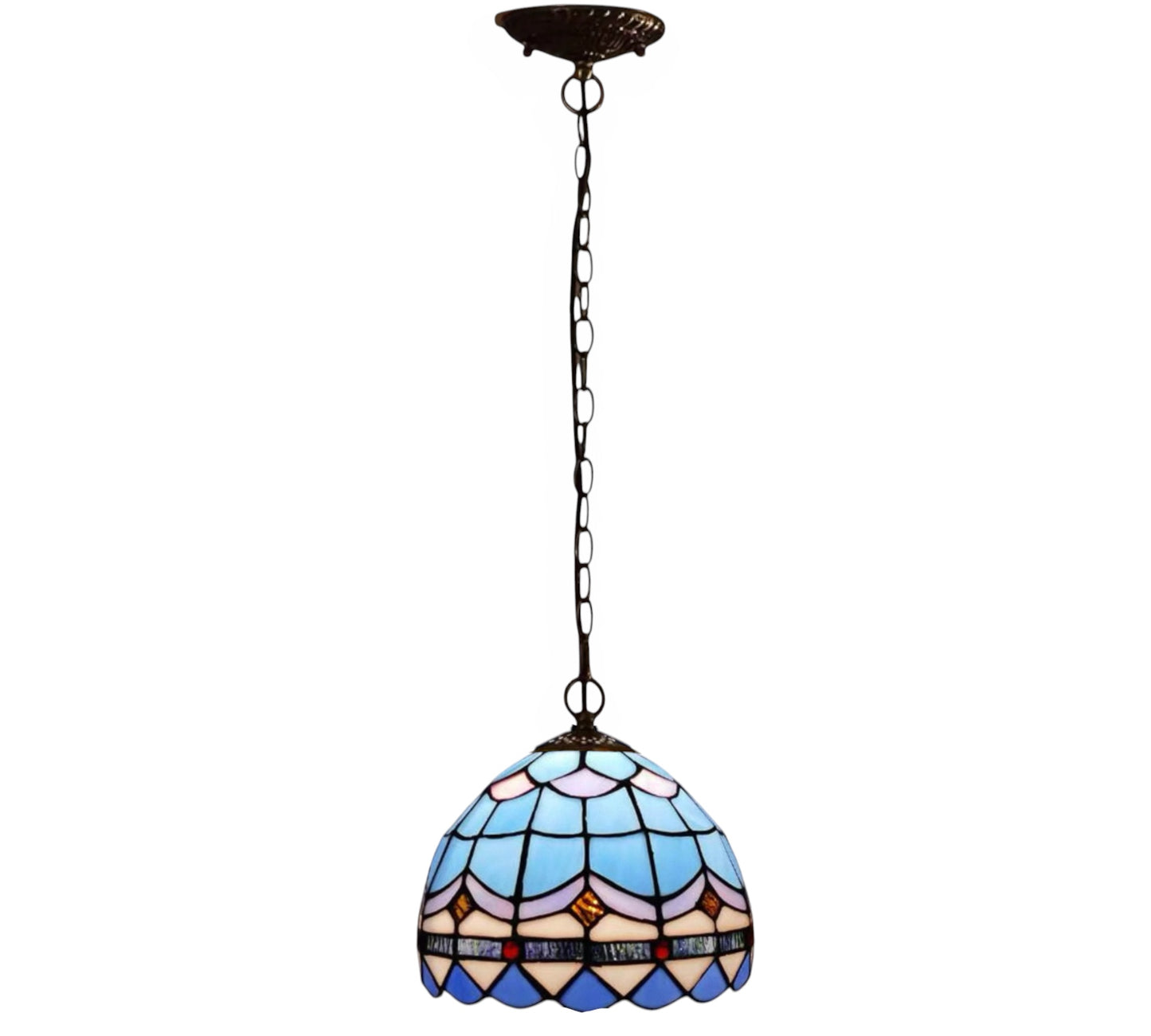 CDH 10" Tiffany Pendant Lamp with 20cm lamp shade (12101SPS)
