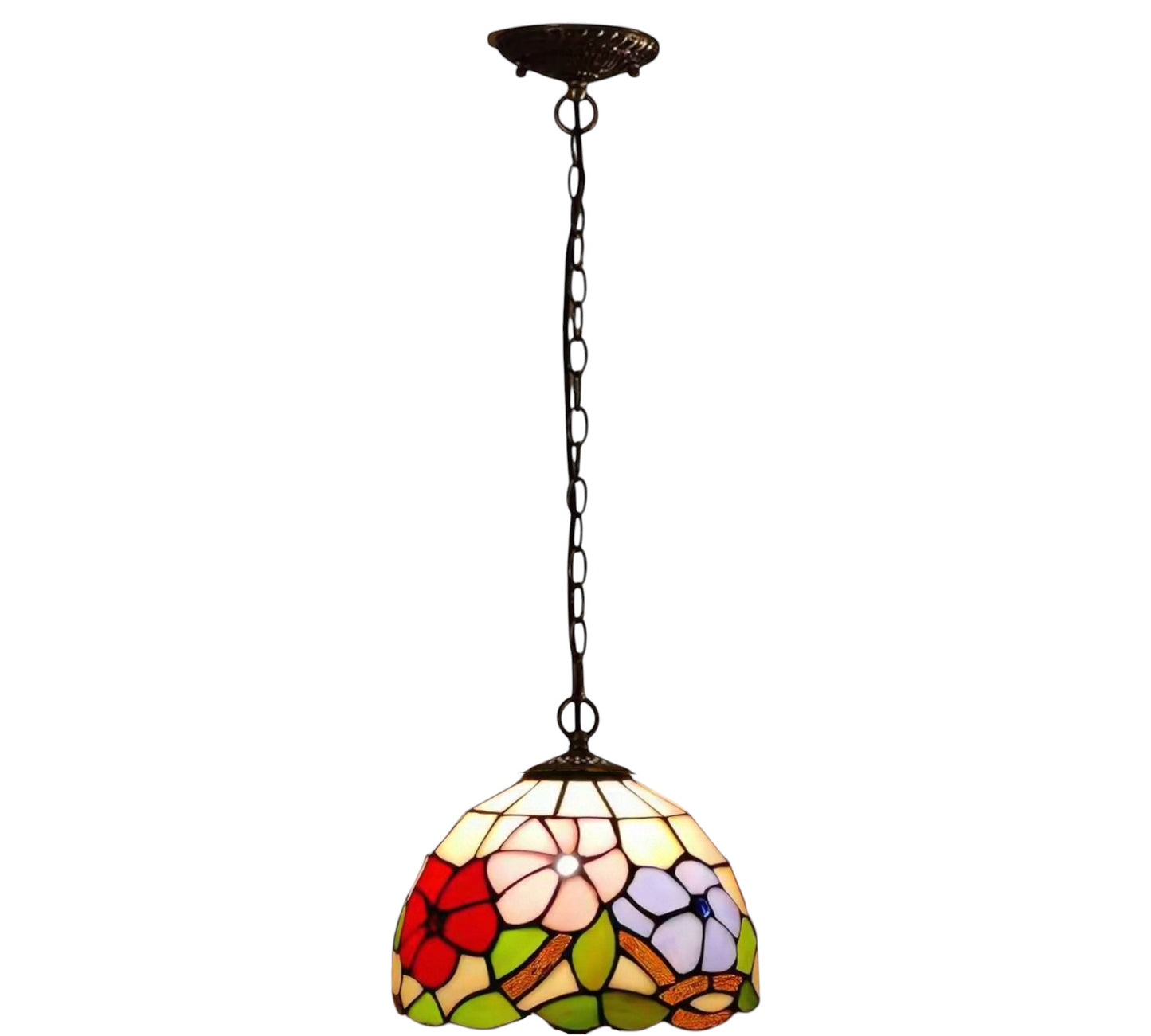 CDH 10" Tiffany Pendant Lamp with 20cm lamp shade (11002SPS)